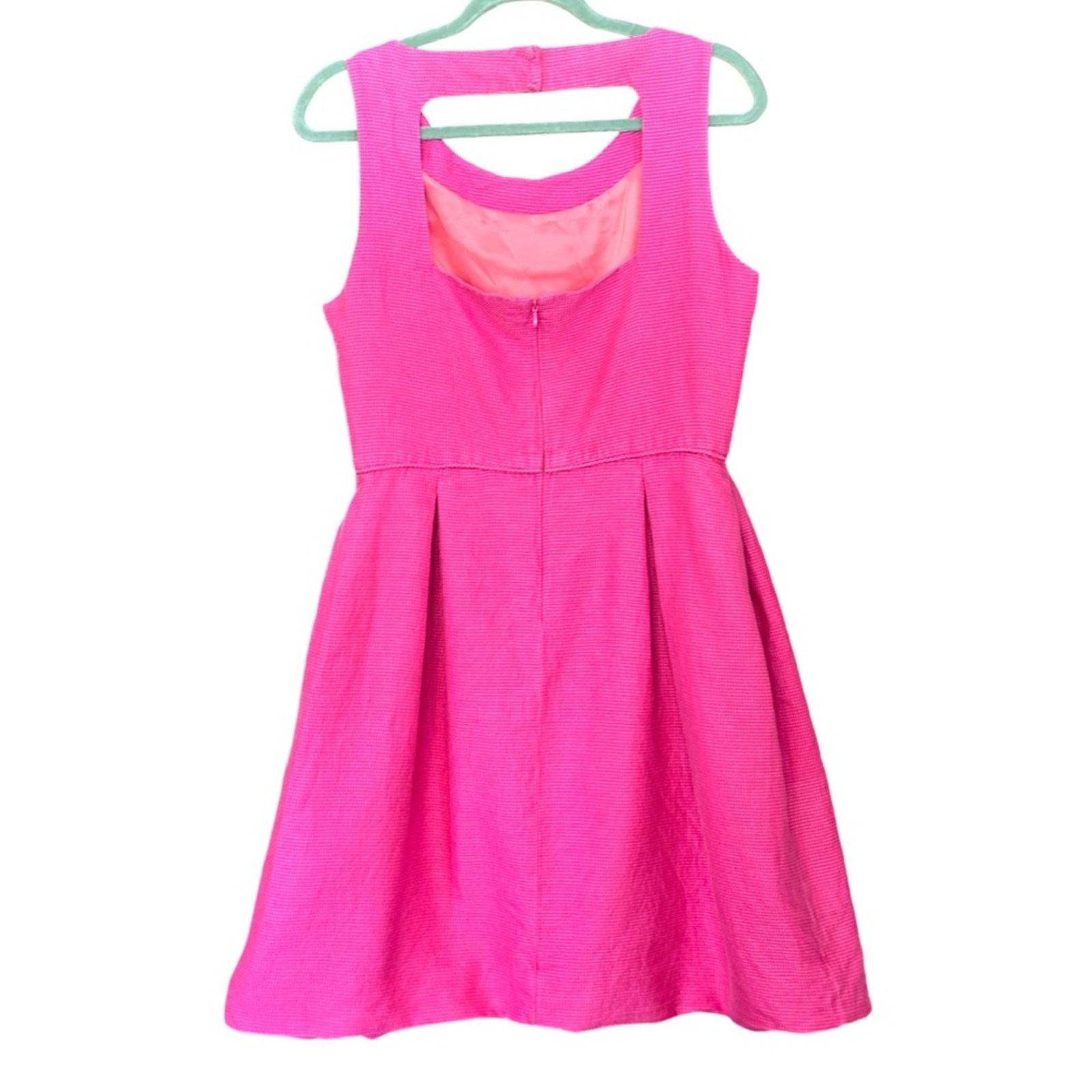 Other Jane Summers Pink Textured Silk And Cotton Mini Dress Size XL / US 12-14 / IT 48-50 - 3 Thumbnail