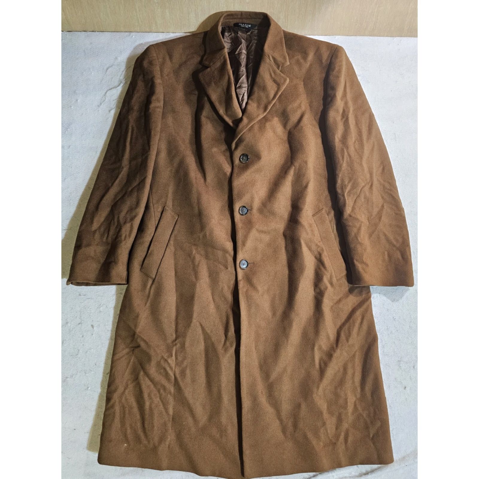 Jos. A. Bank Jos A Bank Signature 100% Wool Overcoat 3 Button Notch Lapel Mens 44R Brown Size US S / EU 44-46 / 1 - 2 Thumbnail