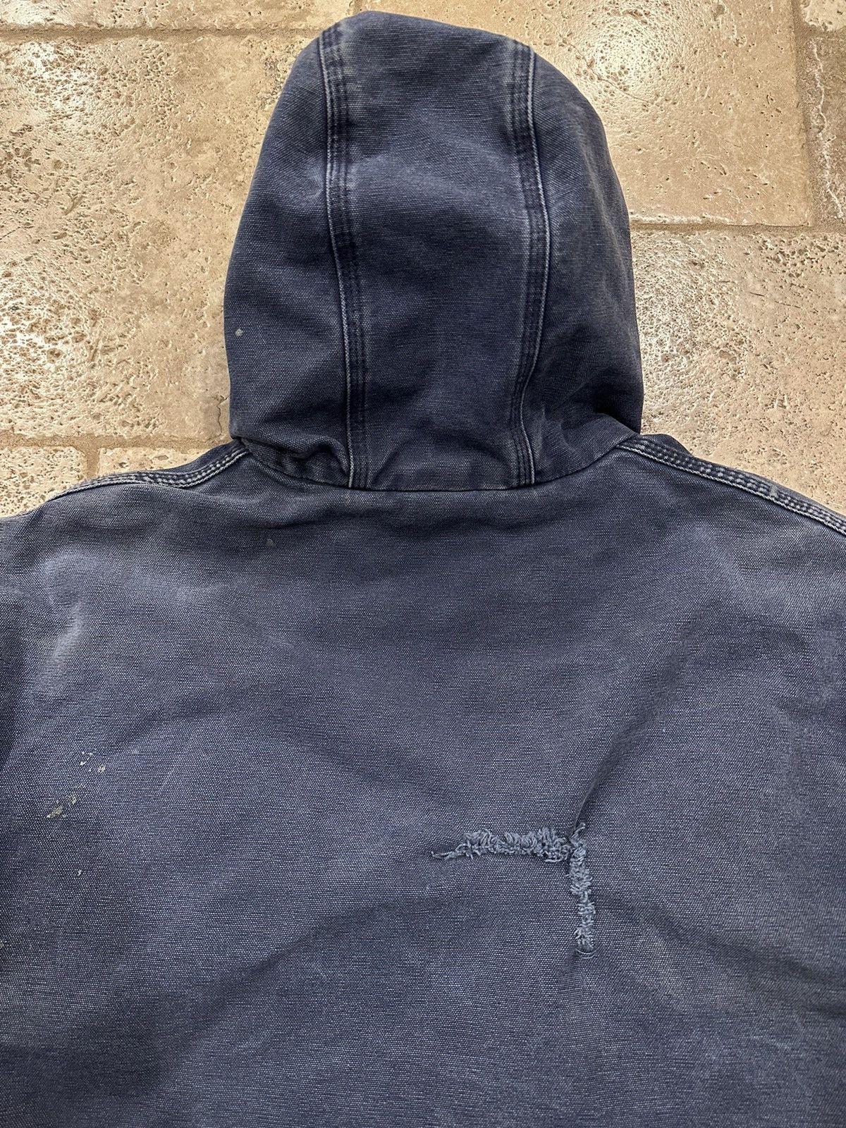 Carhartt Vintage Carhartt Faded Thrashed Hooded Distress Work Jacket Size US L / EU 52-54 / 3 - 11 Thumbnail