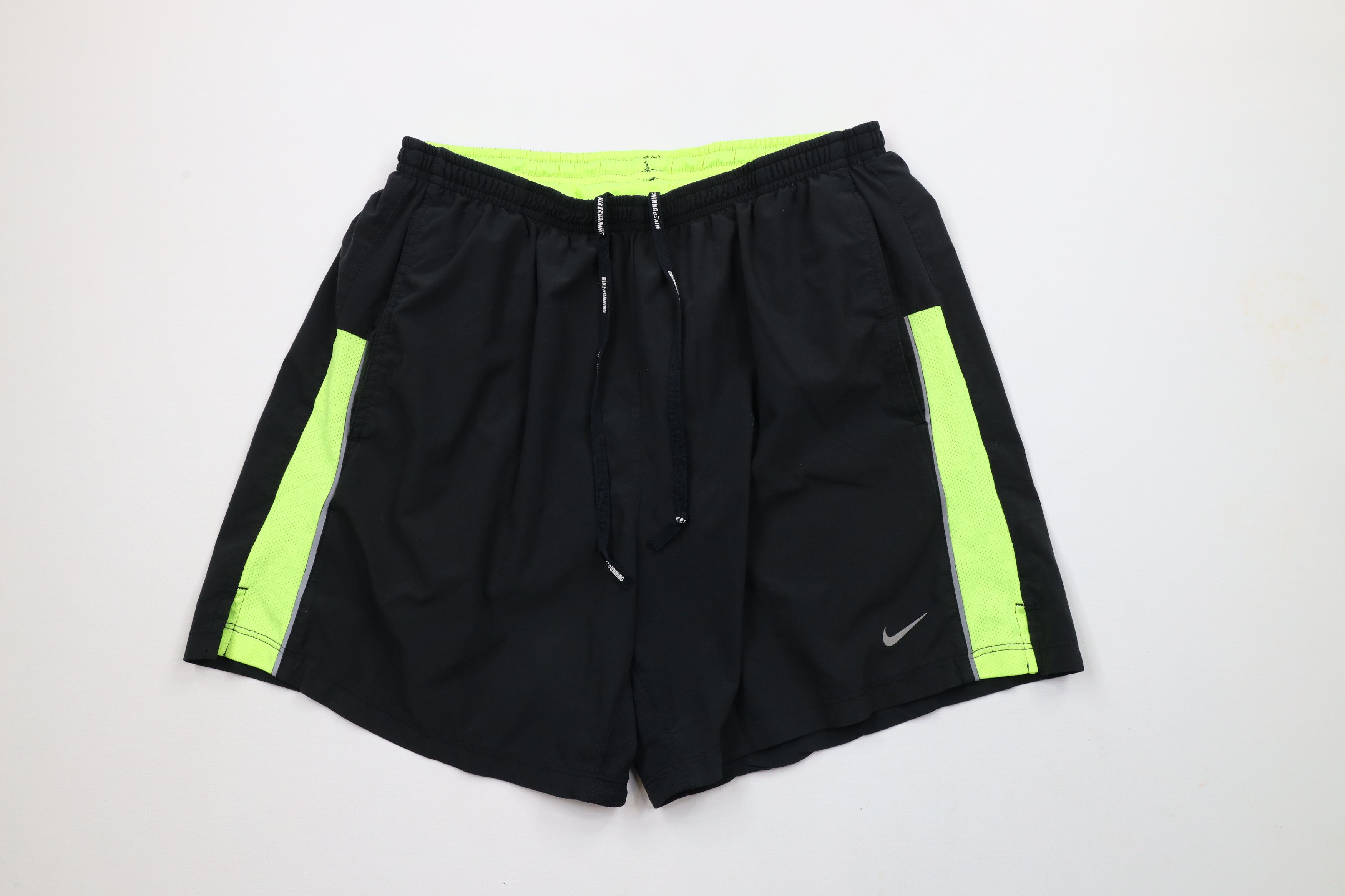Nike × Vintage Vintage Nike Running Mini Swoosh Reflective Lined Shorts Size US 34 / EU 50 - 1 Thumbnail