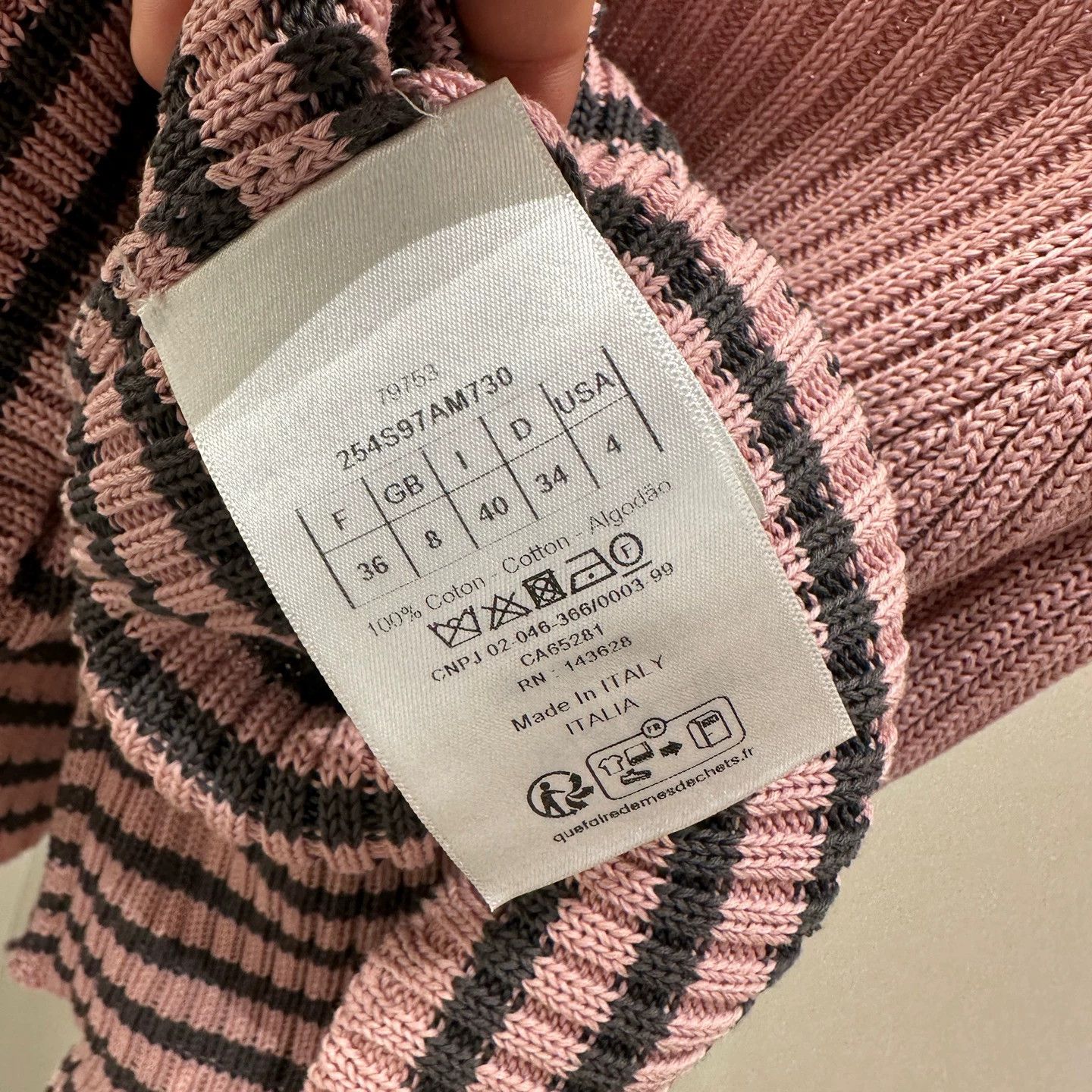 Christian Dior Monsieur Dior apr68 star slogan stripe shoulder buckle LS Wmns 36 Size XS / US 0-2 / IT 36-38 - 4 Thumbnail