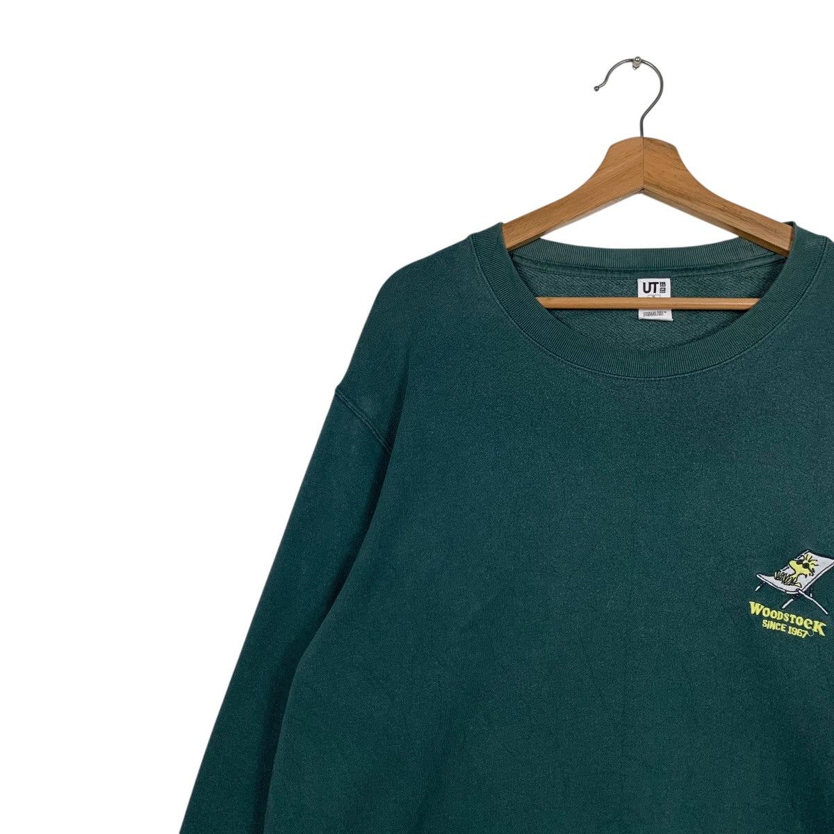 Peanuts PEANUTS SNOOPY Woodstock Green Sweatshirt #2631-C118 Size US XL / EU 56 / 4 - 7 Thumbnail
