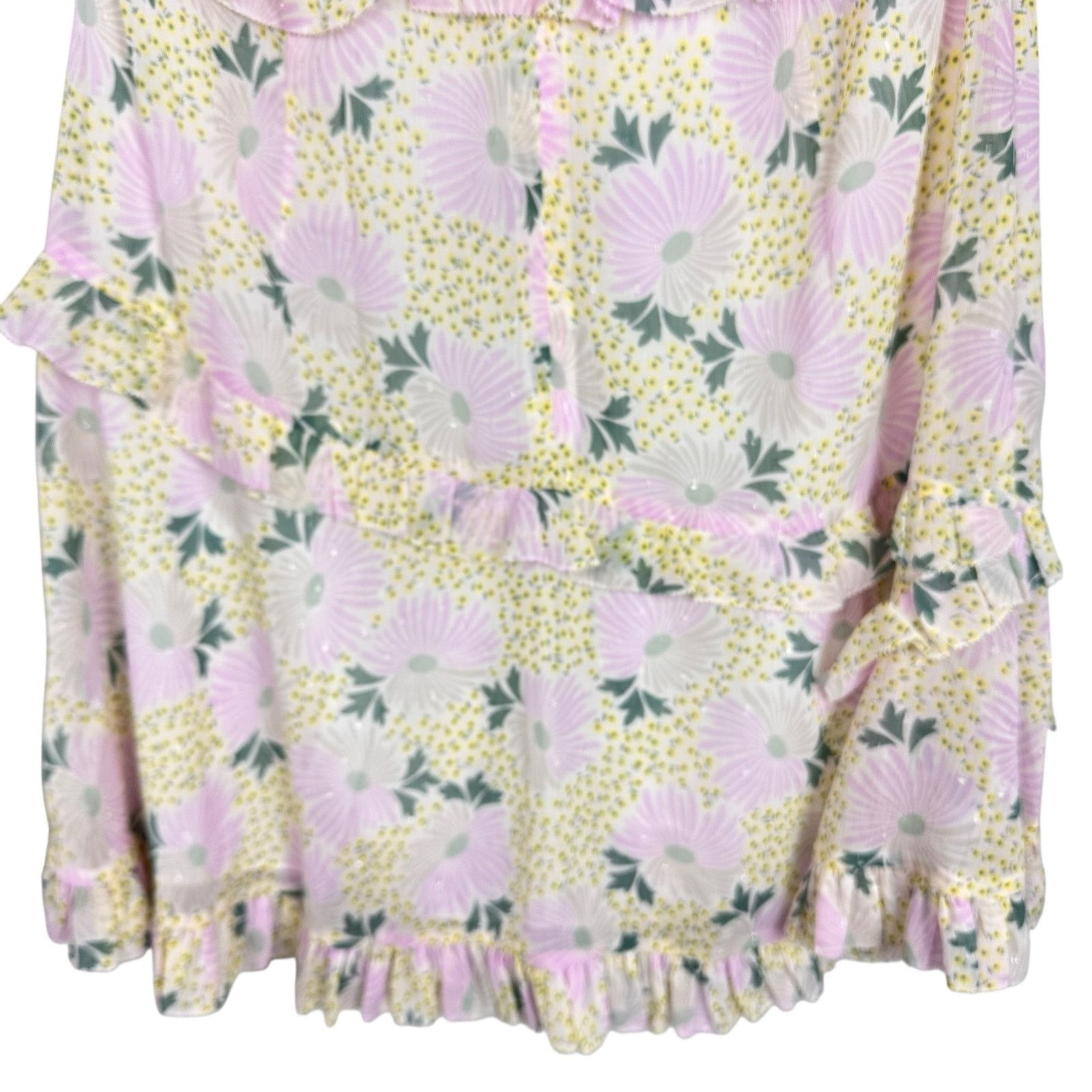 Ted Baker Ted Baker Twist Neck Mini A-line Floral Ruffle Dress Sz 16 Size XXL / US 16-18 / IT 52-54 - 17 Thumbnail