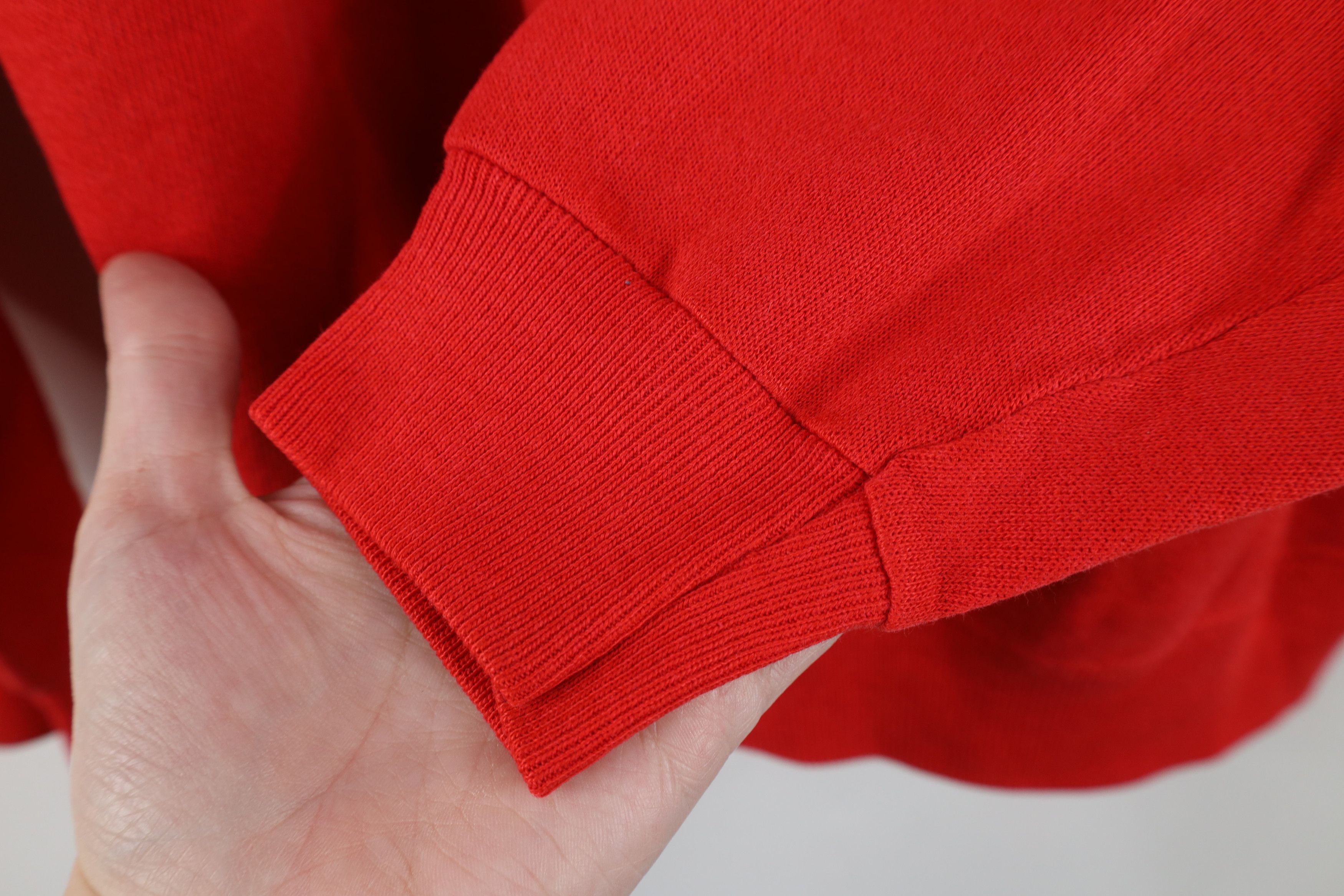 Hanes Vintage 80s Hanes Faded Blank Crewneck Sweatshirt Red USA Size L / US 10 / IT 46 - 8 Thumbnail