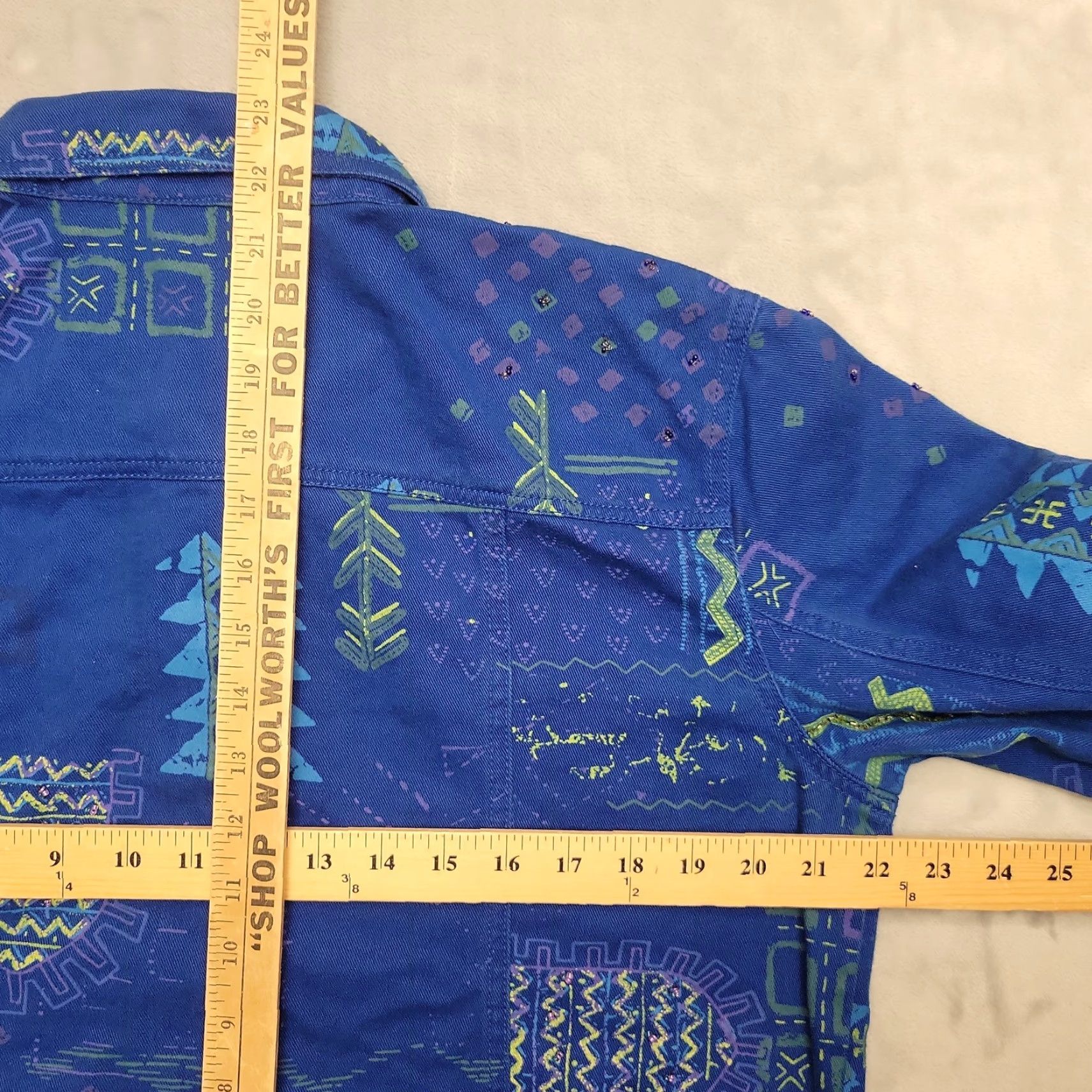 Vintage VINTAGE Chico's Jacket Womens 12 Blue Twill Trucker Casual Classic Jacket Size XL / US 12-14 / IT 48-50 - 6 Thumbnail