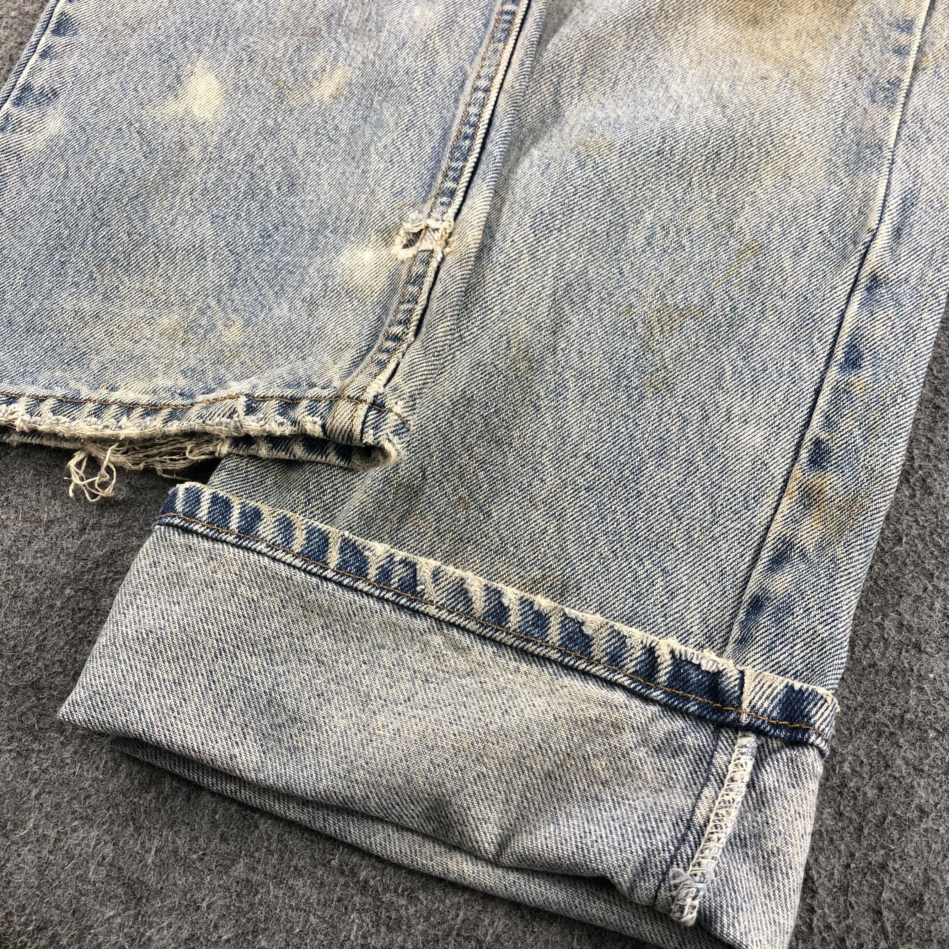Levi's Rusty Washed Levis 505 Jeans Vintage Distressed Denim-J971 Size US 33 - 7 Thumbnail