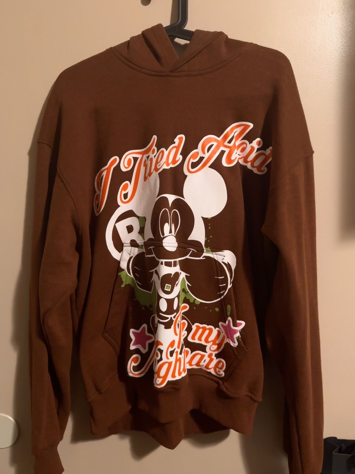 Mickey Mouse Mickey Mouse I Tried Acid Vintage Brown Hoodie Size US L / EU 52-54 / 3 - 1 Thumbnail