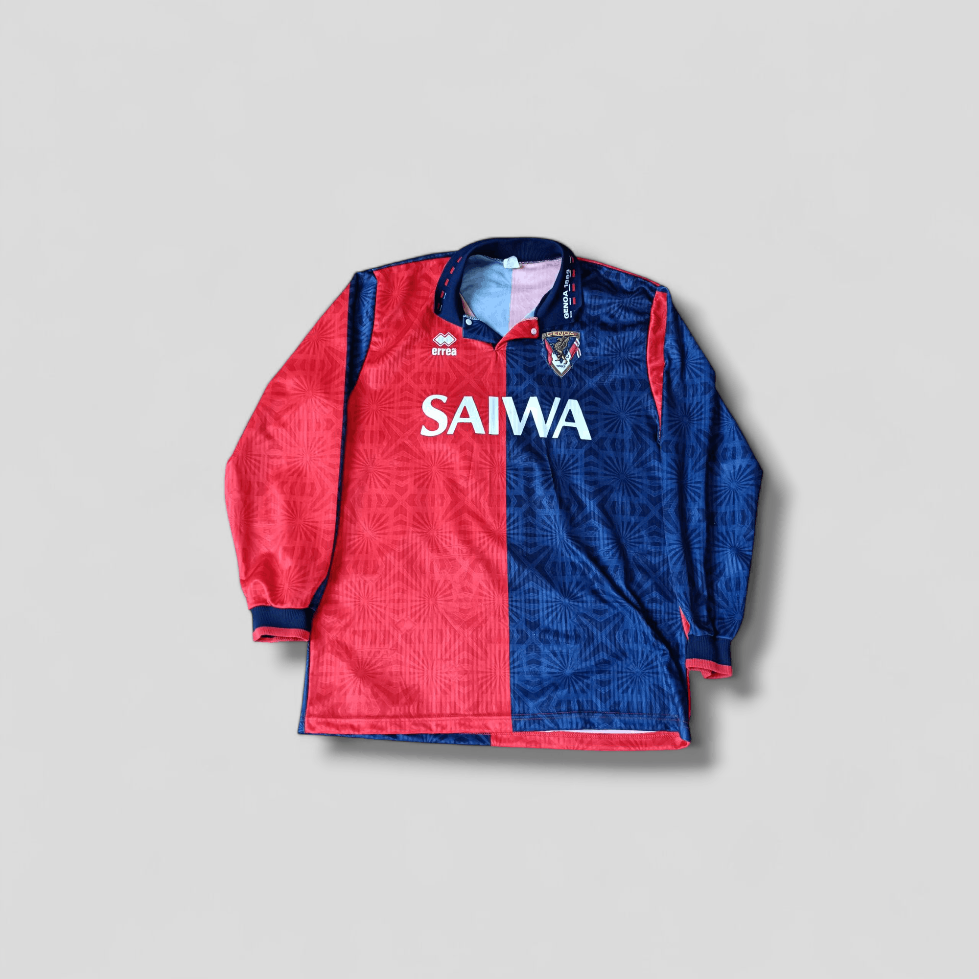 Errea Genoa 1992-1994 Home Longsleeve shirt Size US L / EU 52-54 / 3 - 1 Thumbnail
