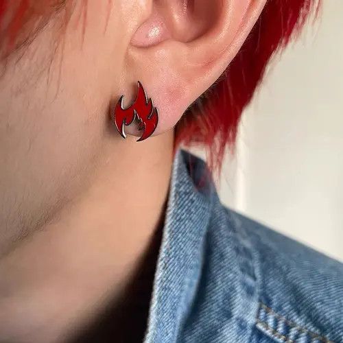 Designer × Vintage Vintage Flame earrings Size ONE SIZE - 2 Thumbnail