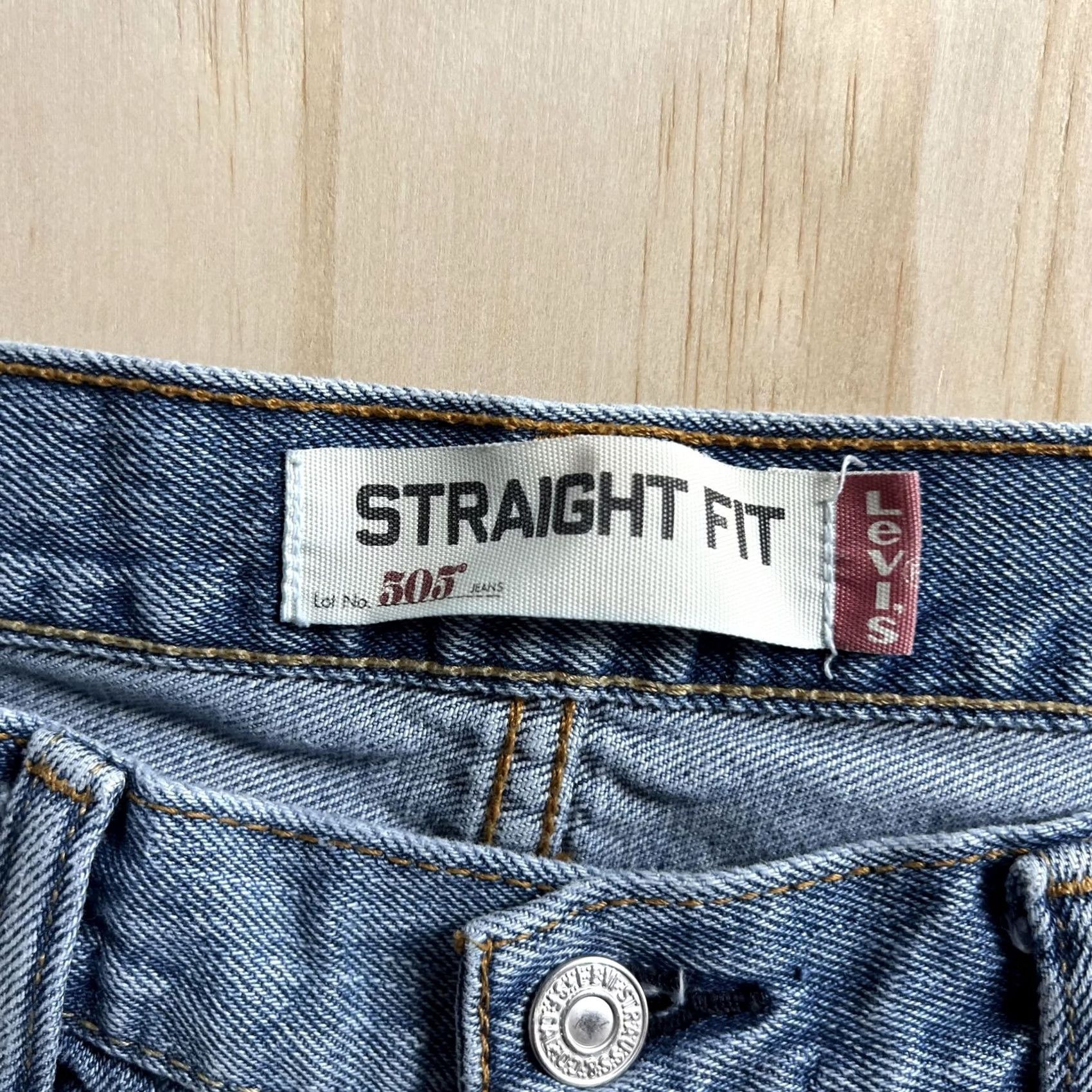 Levi's Levi's 505 Jeans Mens Medium Wash Blue Denim Straight Zip Fly 32x32 Size US 32 / EU 48 - 4 Thumbnail