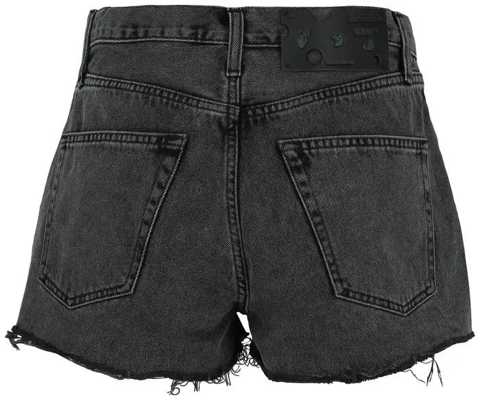Off-White o1y1225 Denim Short in Dark Gray Size 26" / US 2 / IT 38 - 2 Thumbnail