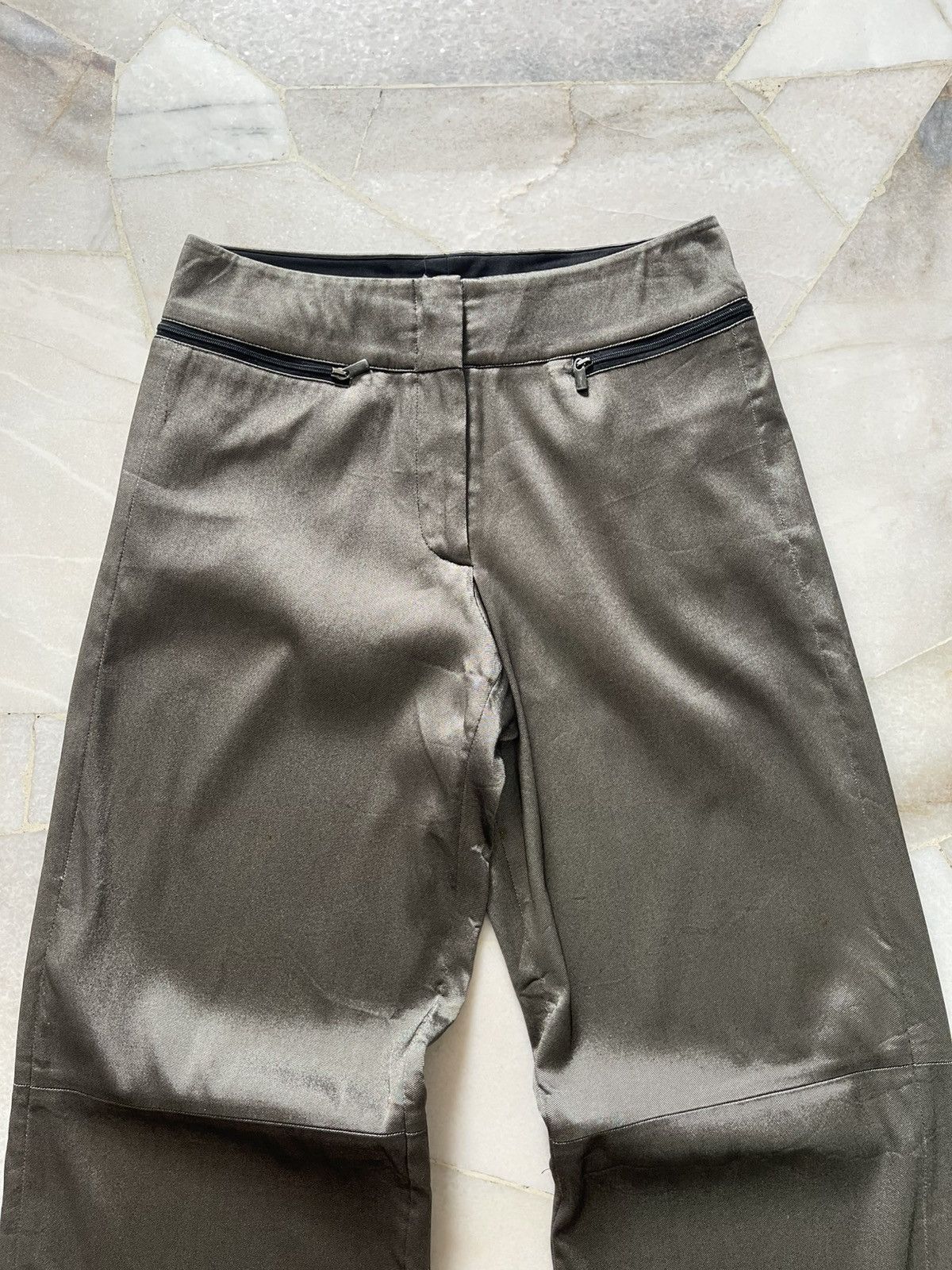 Emporio Armani 2002 Emporio Armani Waist Pocket Metalic Pants Size US 27 - 4 Thumbnail