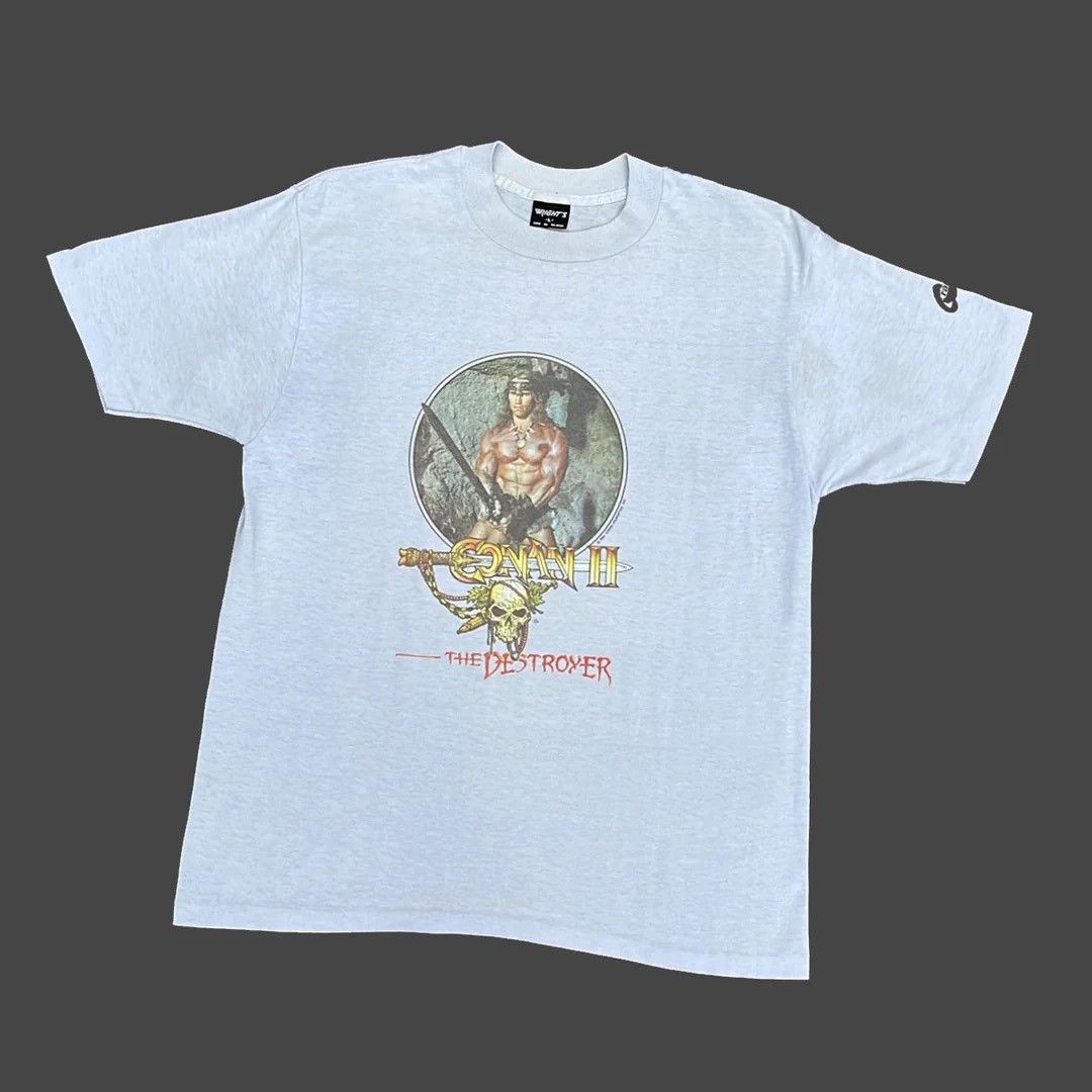 Conan 2 1984 80s Vintage Movie Promo Graphitti T-Shirt