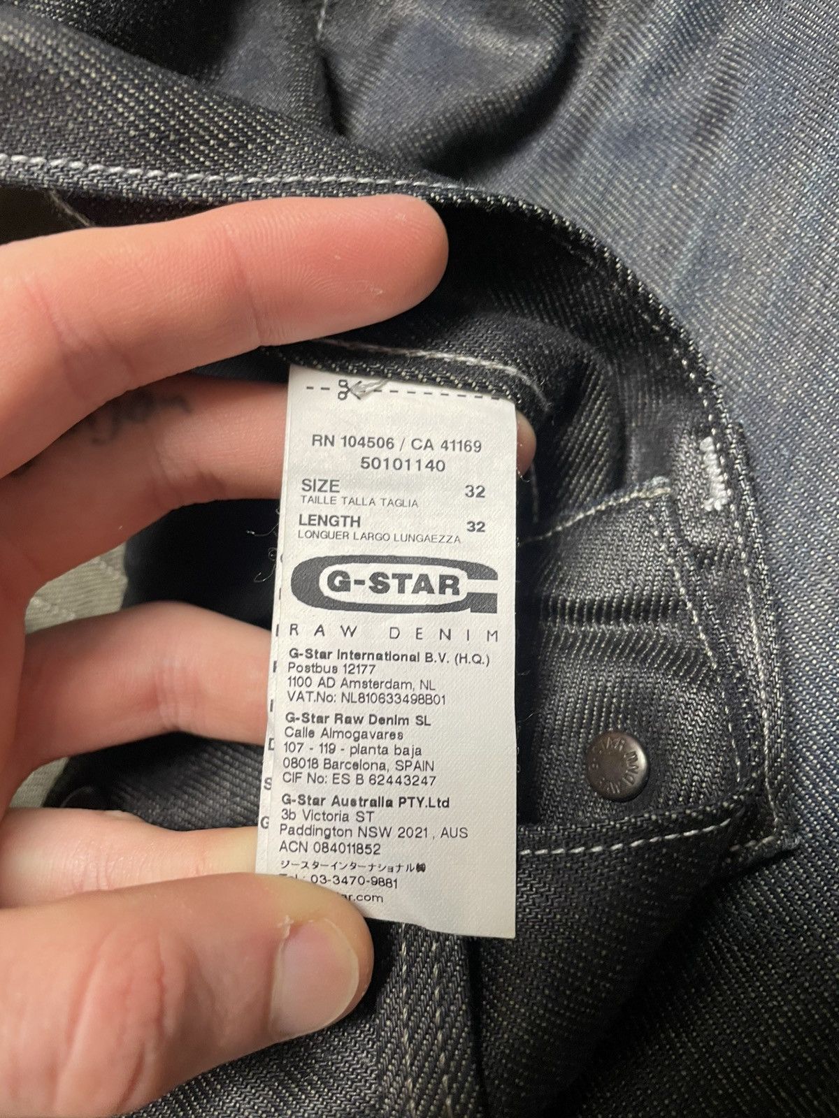 G-Star 32/32 Vintage G-Star Raw 3301 Straight Washed Denim Jeans Size US 32 / EU 48 - 15 Thumbnail