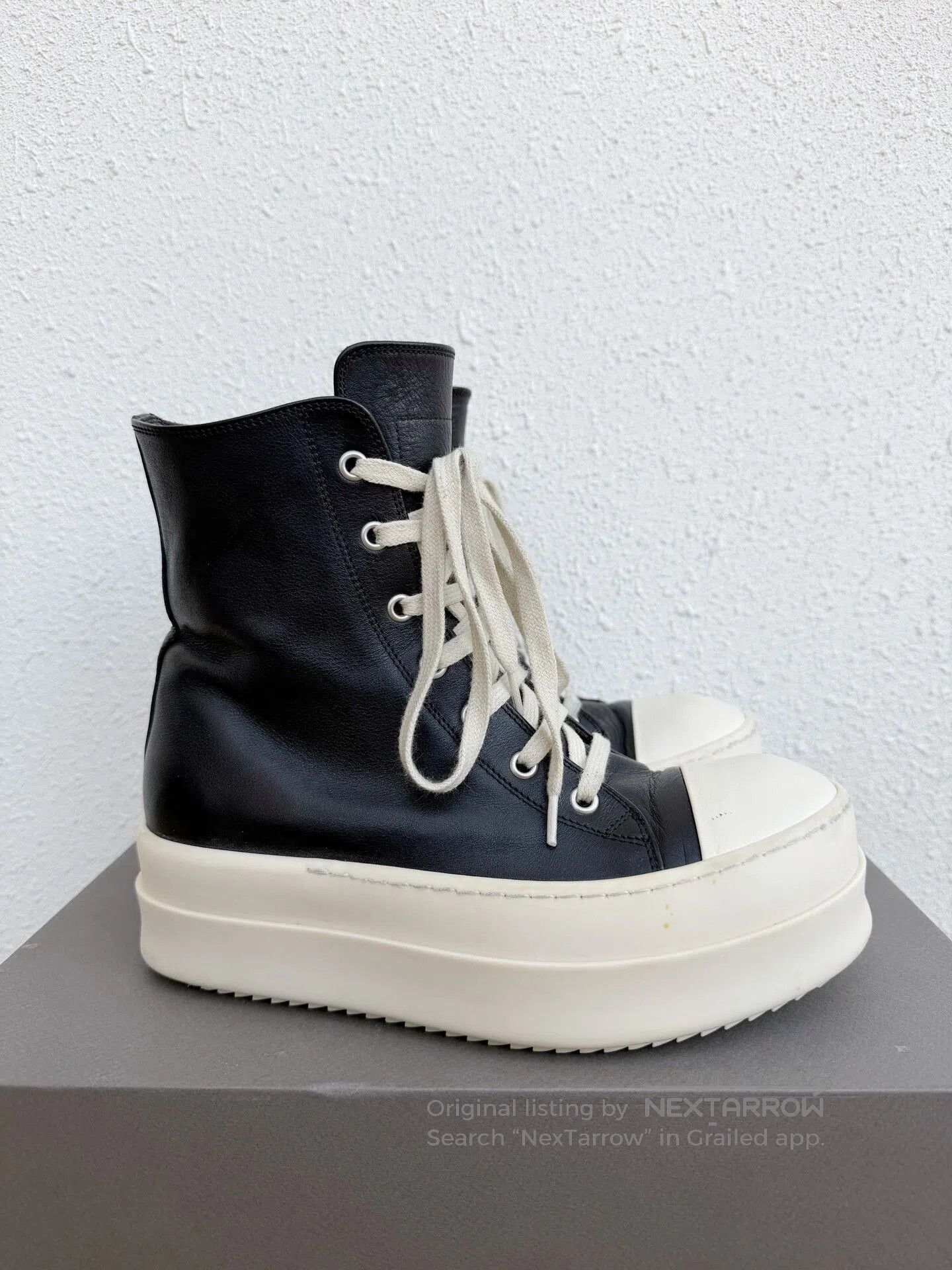 Rick Owens Rick Owens 25SS Thick Sole Leather Sneakers. Size US 6 / IT 36 - 2 Thumbnail