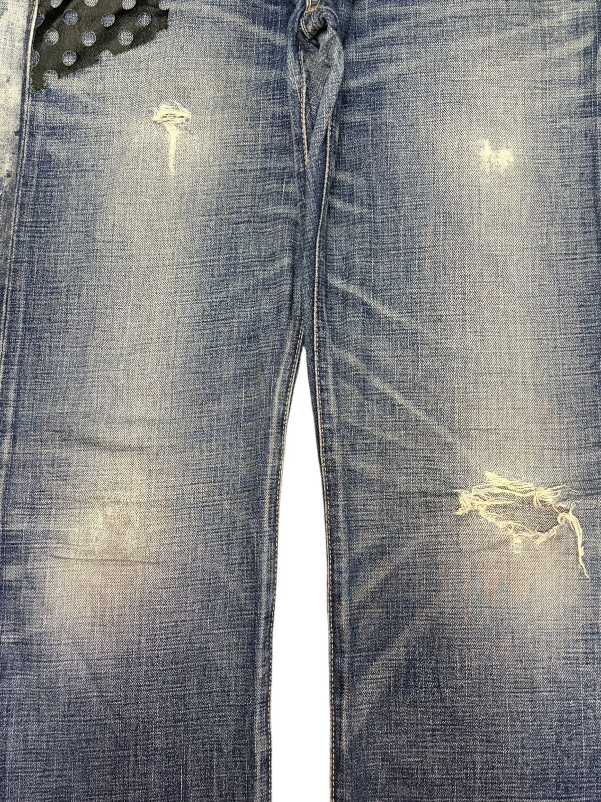 Levi's Vintage 90s Levis 705 Selvedge Distress Loose Jeans Size US 30 / EU 46 - 3 Thumbnail