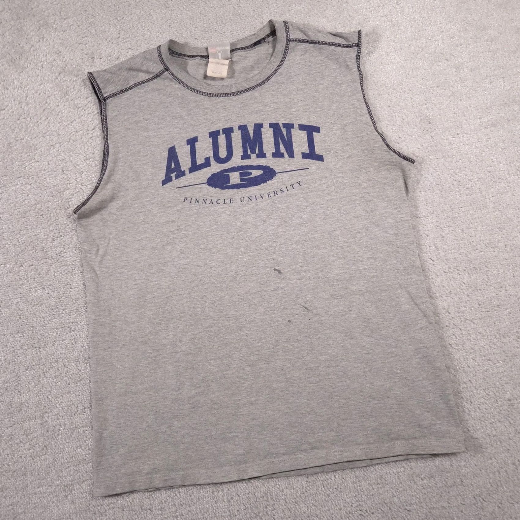 Hanes Pinnacle University Alumni Shirt Mens Medium Sleeveless Cutoff Tee Hanes Sports Gray College University T-Shirt Sleeveless 90s (if applicable) Size US M / EU 48-50 / 2 - 2 Thumbnail