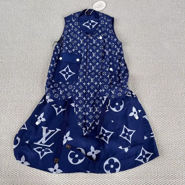 Louis Vuitton louis vuitton Letter print drawstring sleeveless A-line dr Size XXS / US 00 / IT 34 - 2 Thumbnail