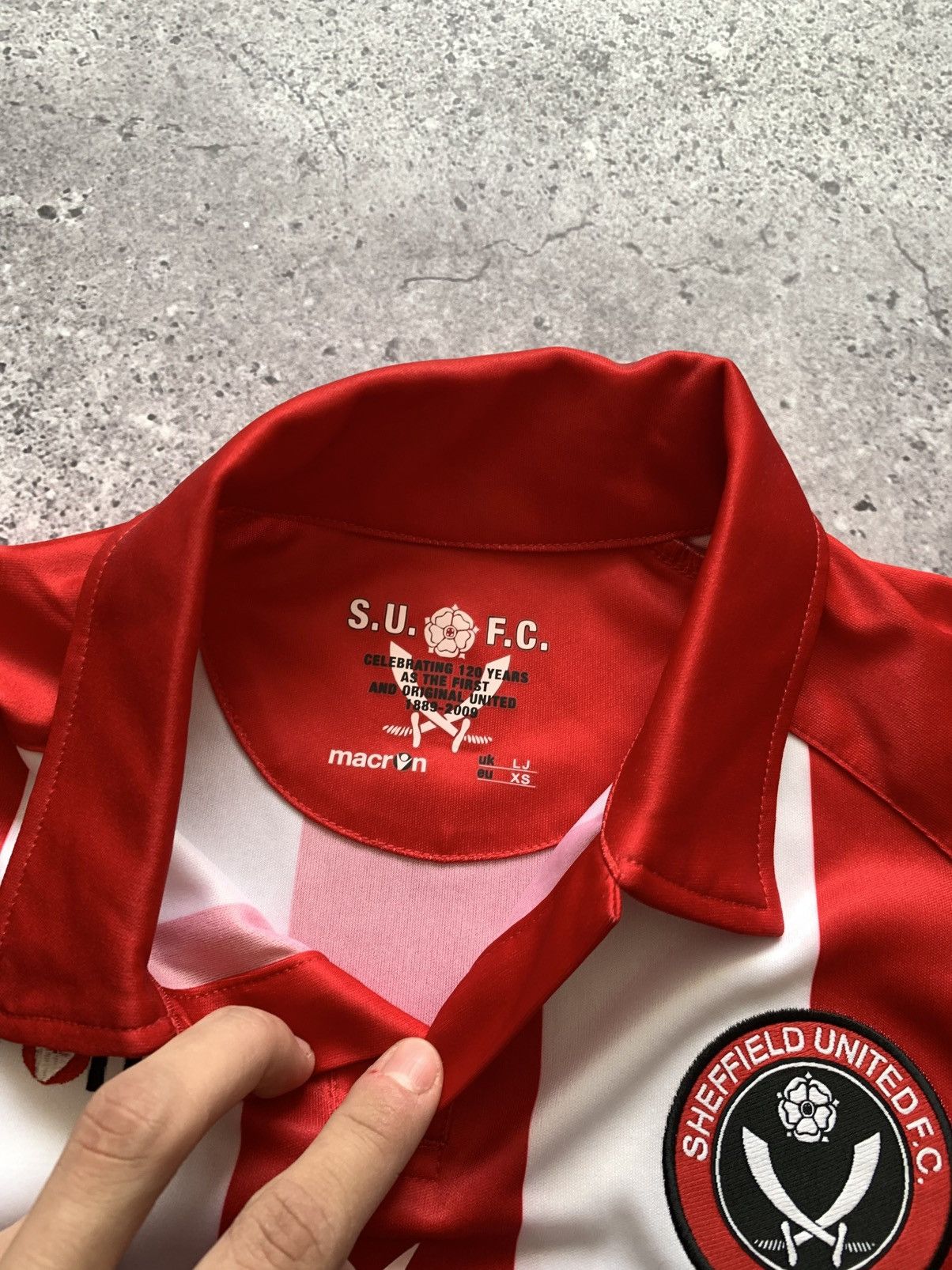 Macron 🔥MACRON SHEFFIELD UNITED 2009/2010 HOME SOCKER JERSEY KIR TE Size US XS / EU 42 / 0 - 8 Thumbnail