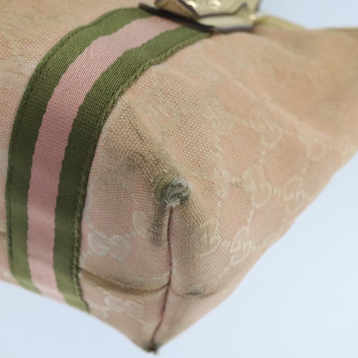Gucci GUCCI GG Canvas Hand Bag Pink Cream Gold Size ONE SIZE - 12 Thumbnail