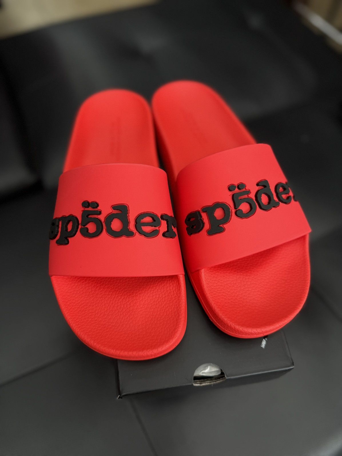 Sp5der Sp5der Red Slip On Slides Size (9) Brand New Size US 9 / EU 42 - 2 Thumbnail