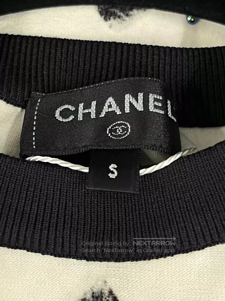 Chanel Chanel Black and white embossed logo vest Size S / US 4 / IT 40 - 4 Thumbnail