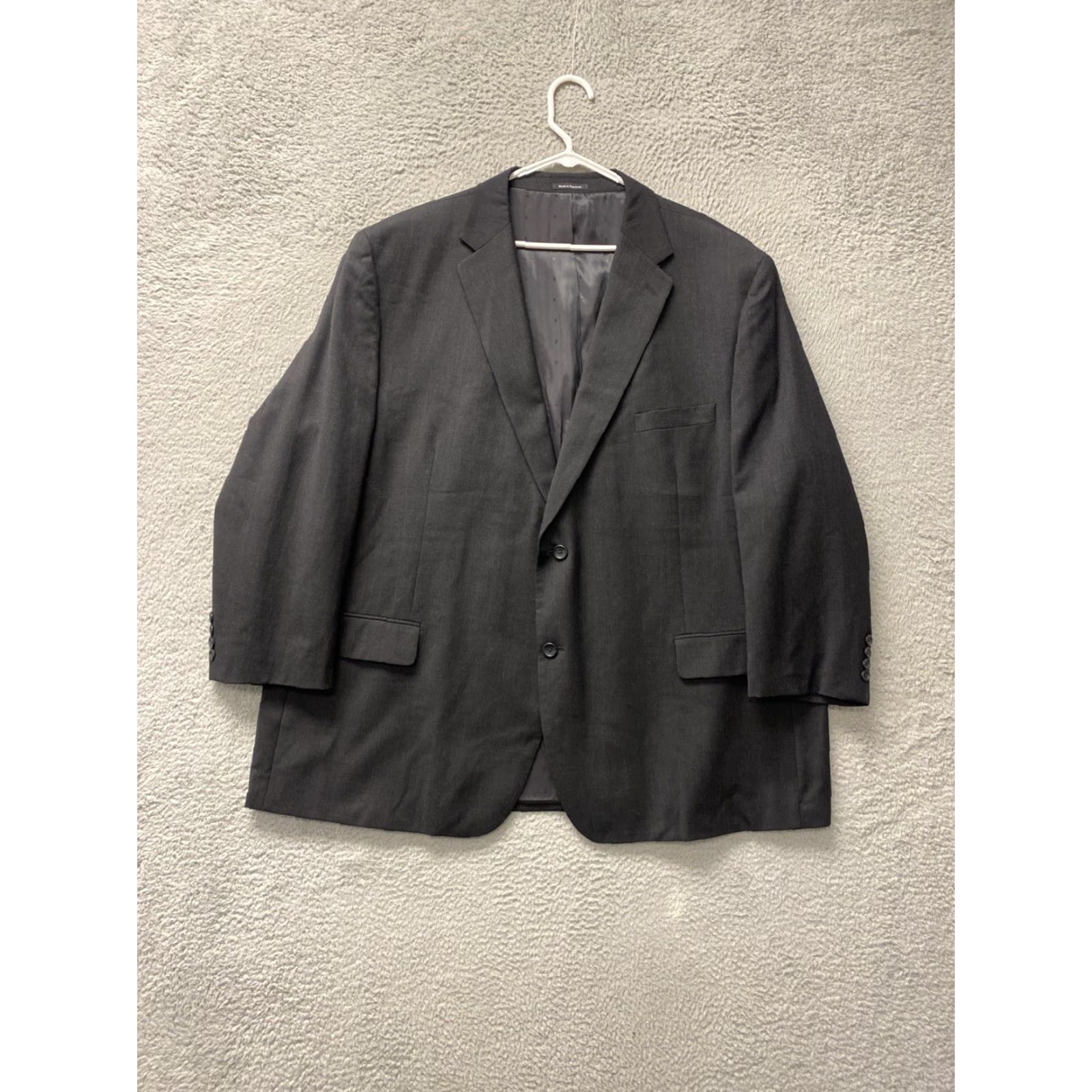 Joseph JOSEPH & FEISS Blazer Men's 54R Sport Coat Tuxedo Wool Gray Regular Sleeve 33" Sports Size 54R - 5 Thumbnail