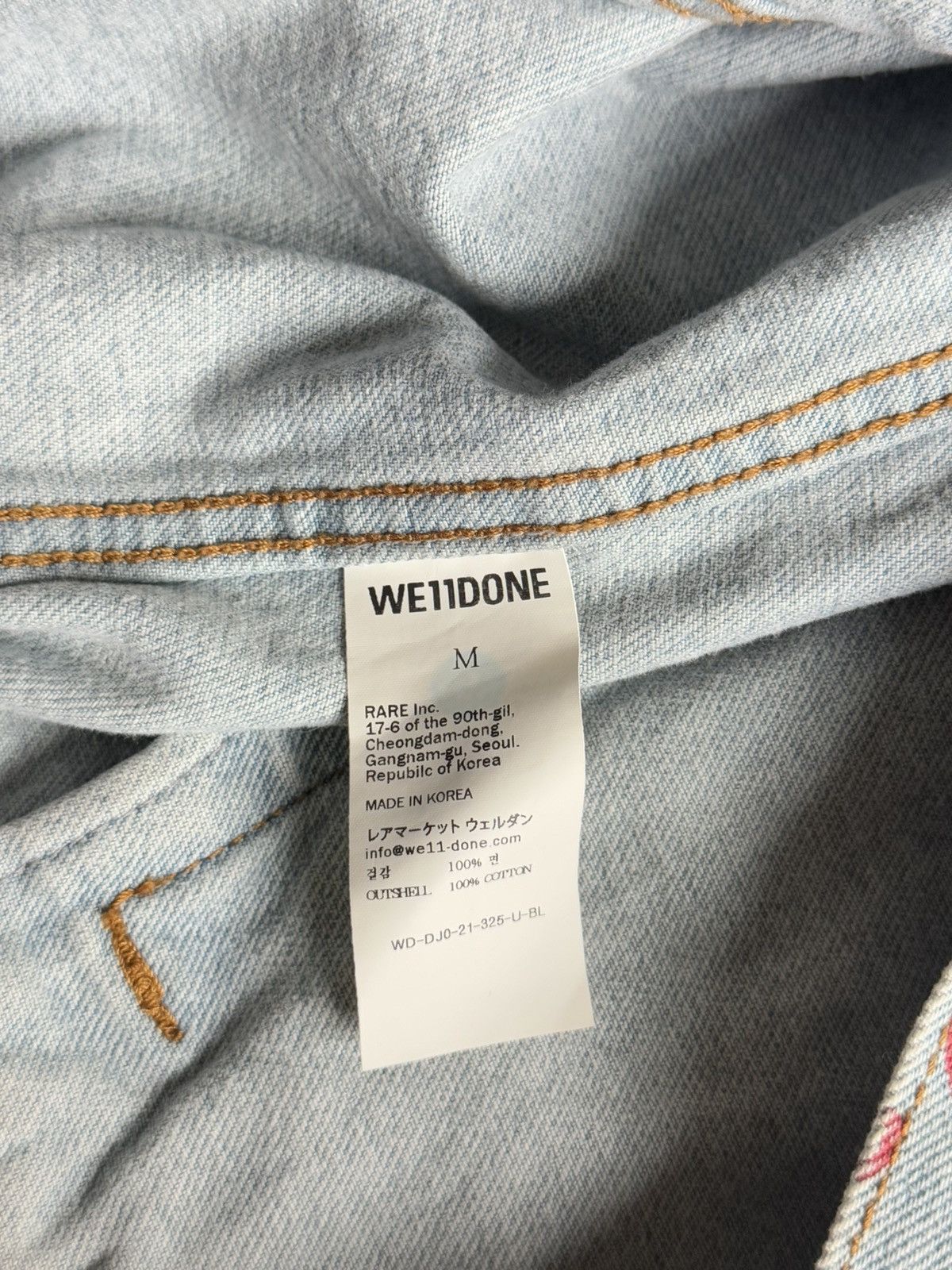 WE11DONE WE11DONE Blue Graffiti All Over Print Denim Jacket Size US M / EU 48-50 / 2 - 9 Thumbnail