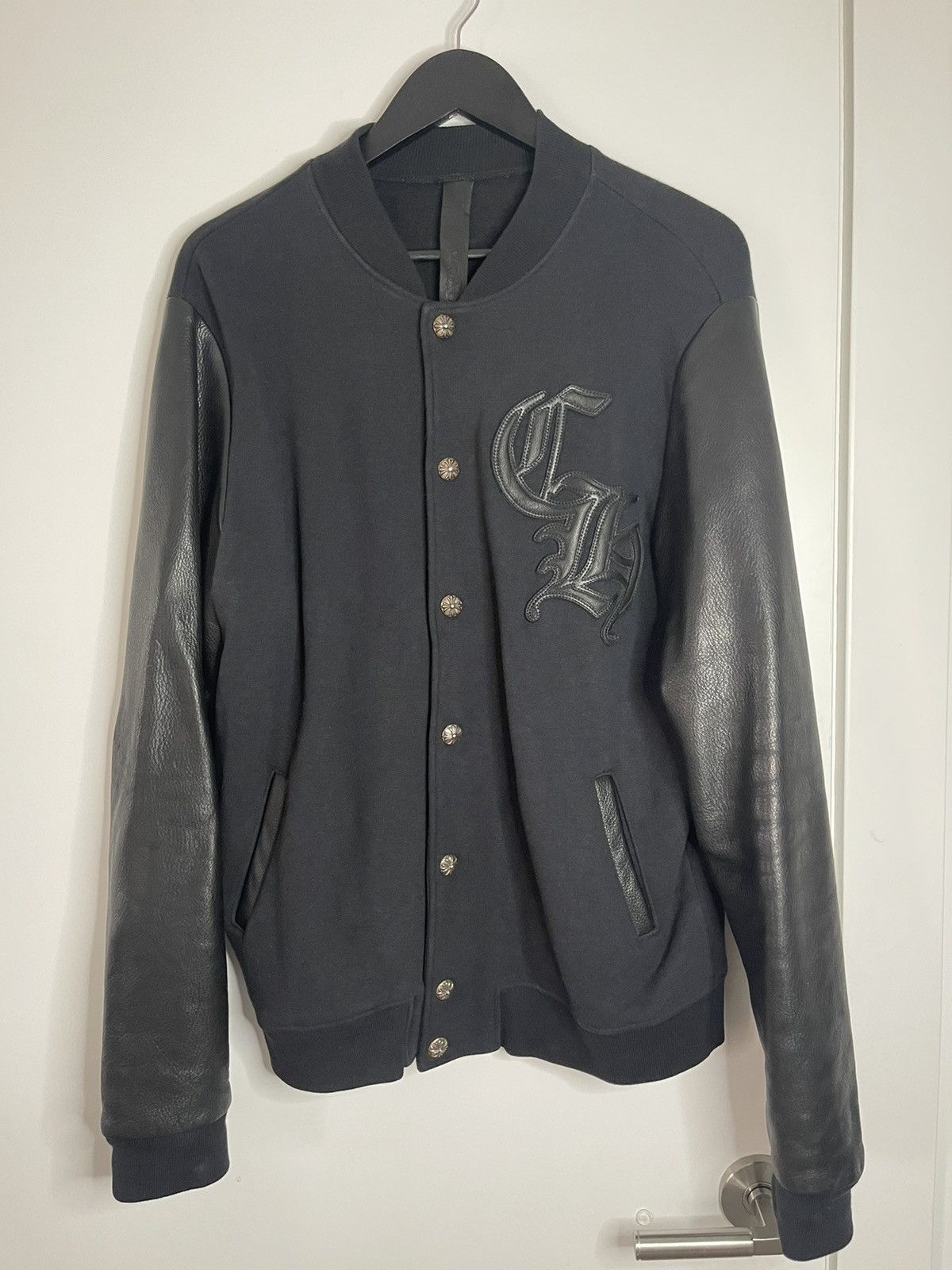 Chrome Hearts Chrome Hearts Bomber Jacket Leather & Cotton Size US L / EU 52-54 / 3 - 3 Thumbnail