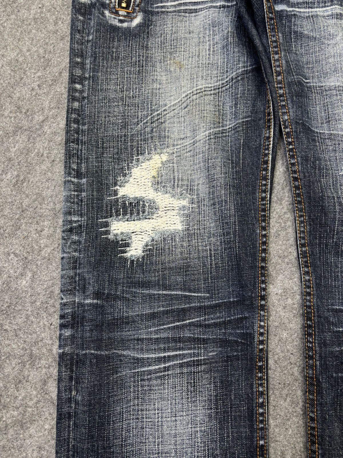 Japanese Brand 💥Insane Artisanal Sorridere Distressed Denim F782 Size US 33 - 6 Thumbnail