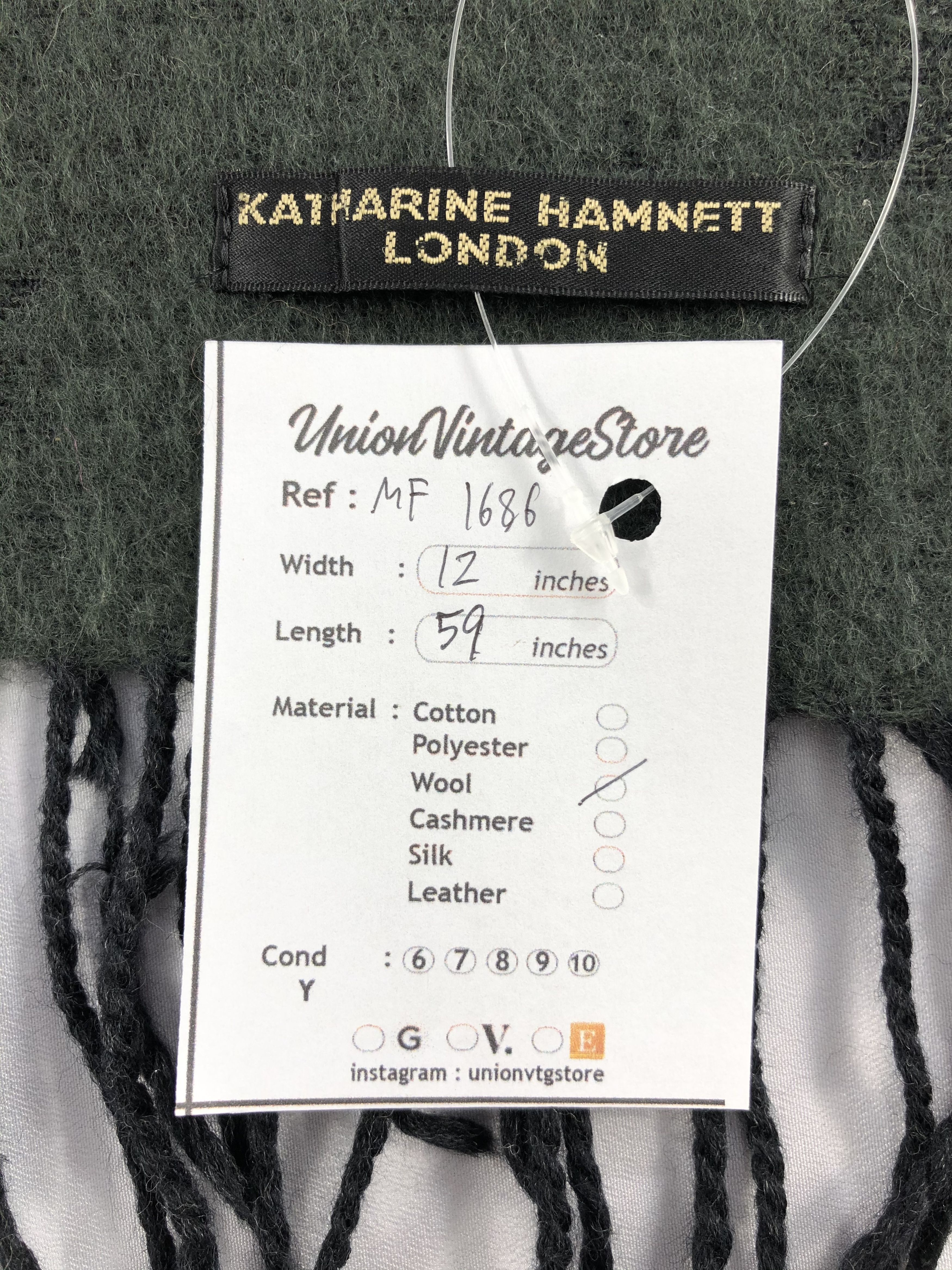 Katharine Hamnett London Vintage Katharine Hamnett Scarf/Muffler/Neckwear MF1686 Size ONE SIZE - 7 Thumbnail