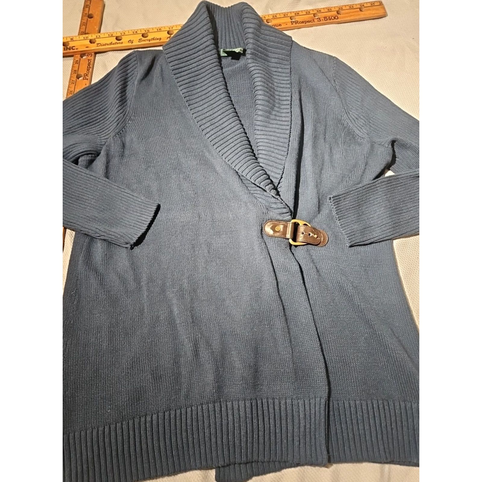 Ralph Lauren VINTAGE Lauren Ralph Lauren Sweater Womens Plus Size 2X Blue Buckle Cardigan Equestrian Size XXL / US 16-18 / IT 52-54 - 2 Thumbnail