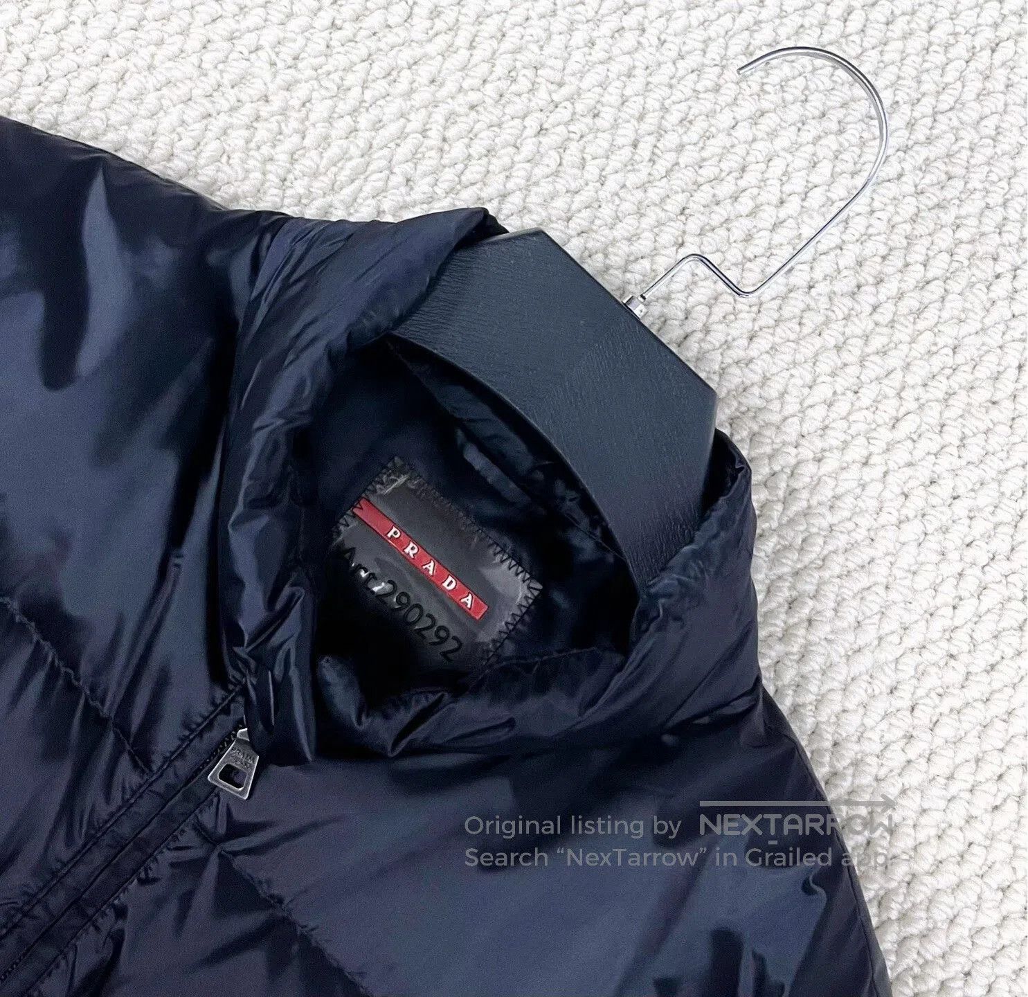 Prada prada black short puffer jacket with logo. Size US M / EU 48-50 / 2 - 3 Thumbnail