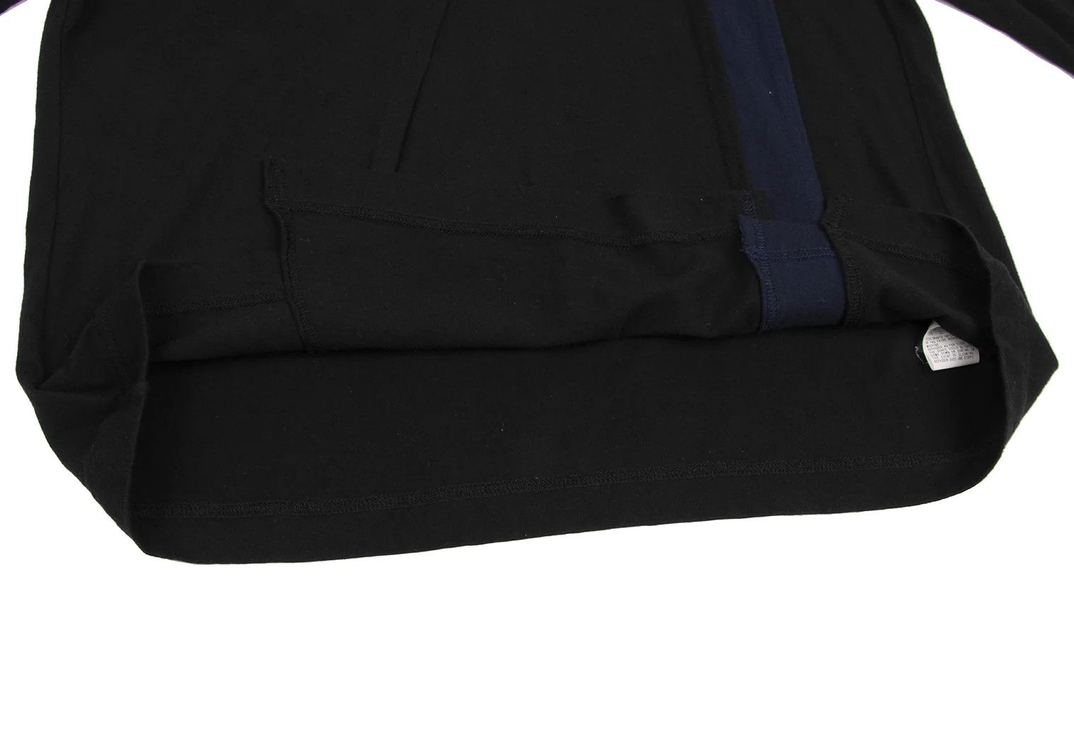 Yohji Yamamoto Long Sleeve Cut and Sew Top in Black and Navy Size US S / EU 44-46 / 1 - 9 Thumbnail