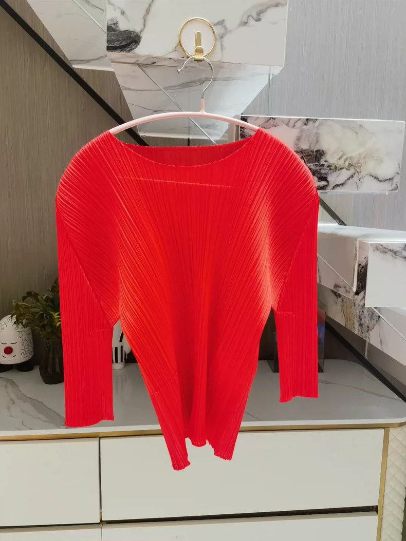 Issey Miyake issey miyake size:3 Bright orange-red long sleeves Size XXS / US 00 / IT 34 - 1 Thumbnail