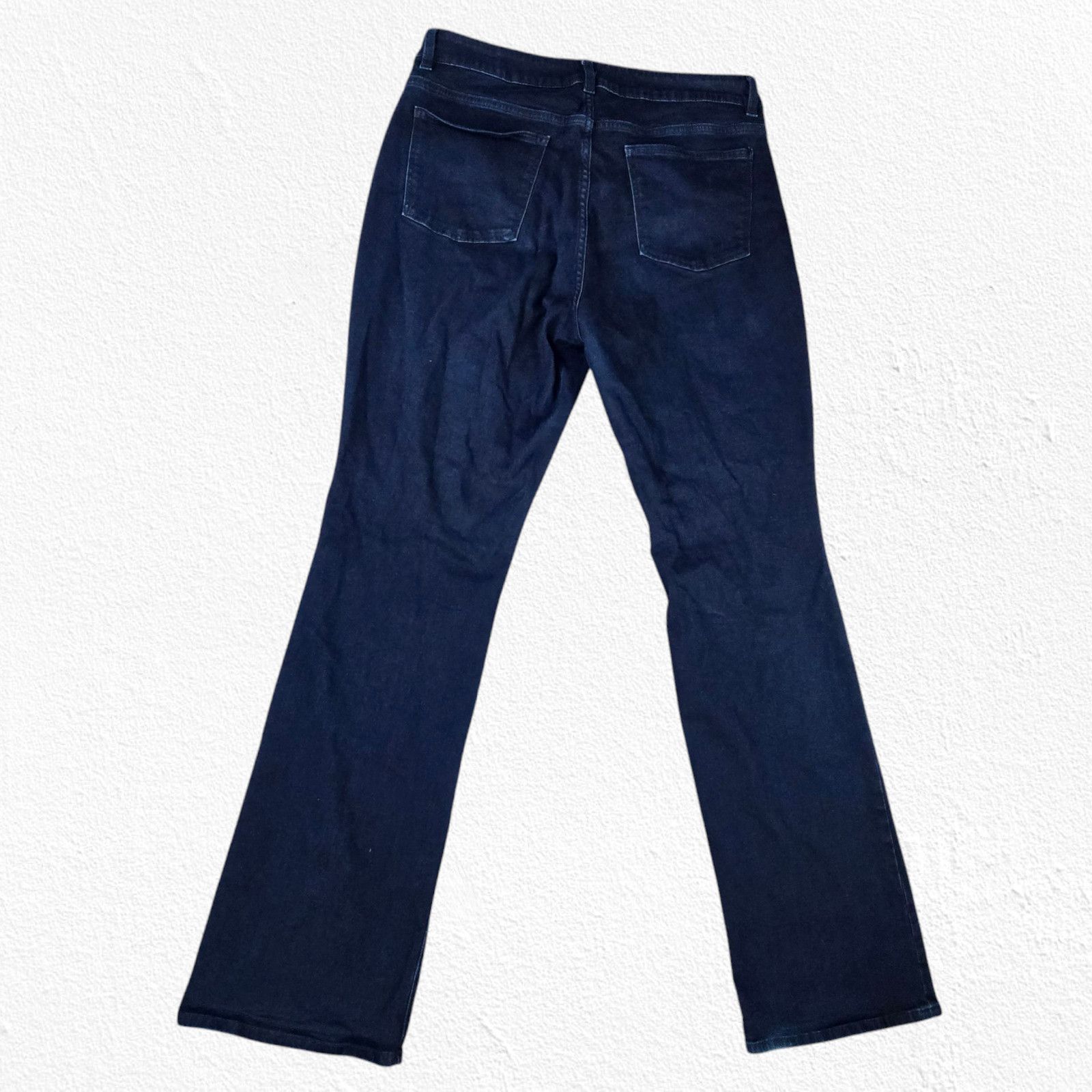 Other Dark Wash Distressed Curvy Bootcut Jeans Size 14 Long Size 36" / US 14 / IT 50 - 8 Thumbnail