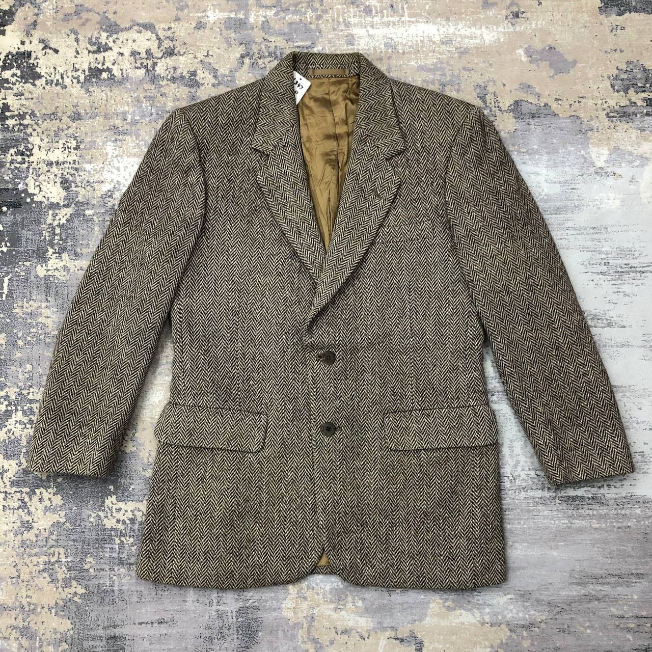 Aquascutum Y347 VTG AQUASCUTUM HERRINGBONE WOOL BLAZER Size US M / EU 48-50 / 2 - 1 Thumbnail