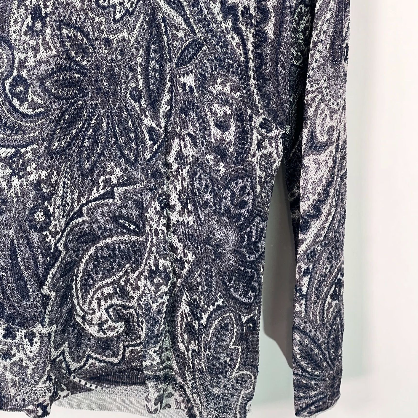 Jones New York Jones New York Woman Blouse Tunic XL Multicolor Paisley Long Sleeve Round Neck Collarless Shirt Women's 90s? Size XL / US 12-14 / IT 48-50 - 5 Thumbnail