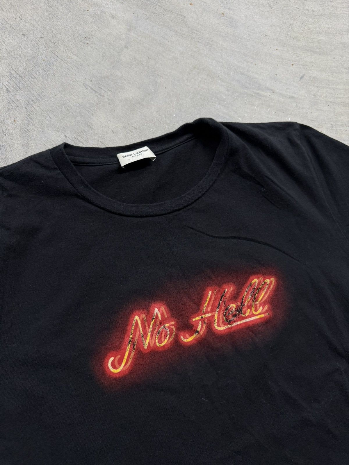 Saint Laurent Paris Saint Laurent 2019 No Hell T-Shirt Size US L / EU 52-54 / 3 - 2 Thumbnail