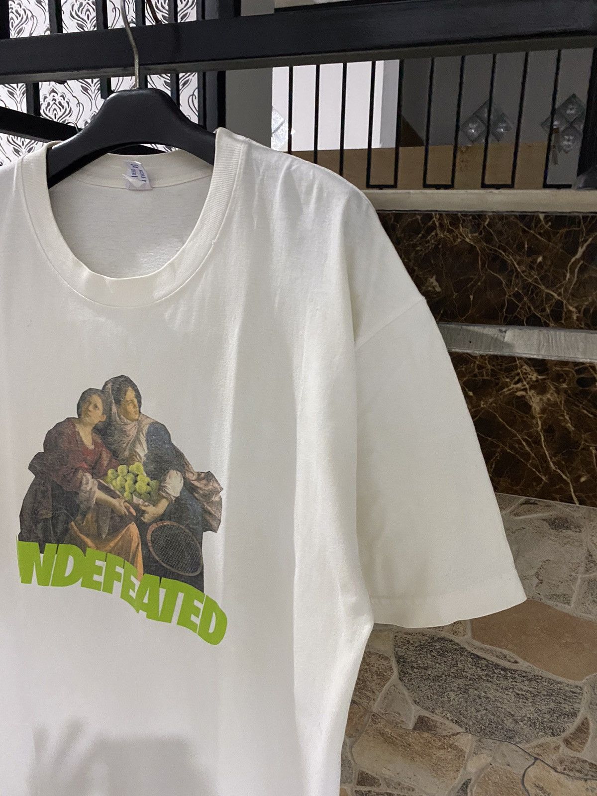 Undefeated Undefeated racquet white tshirt Size US L / EU 52-54 / 3 - 2 Thumbnail