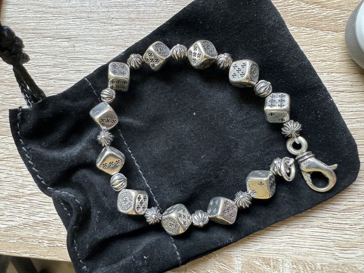 image of Chrome Hearts Dice Bracelet in Silver, Men's