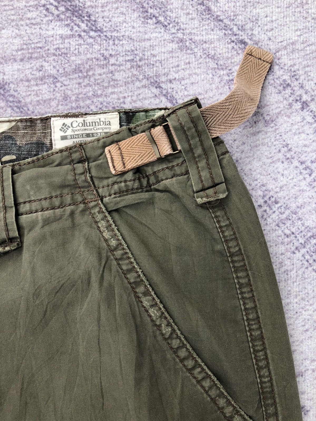 Columbia Columbia Green Cargo Multi-Pocket Tectical Pants Size US 33 - 9 Thumbnail