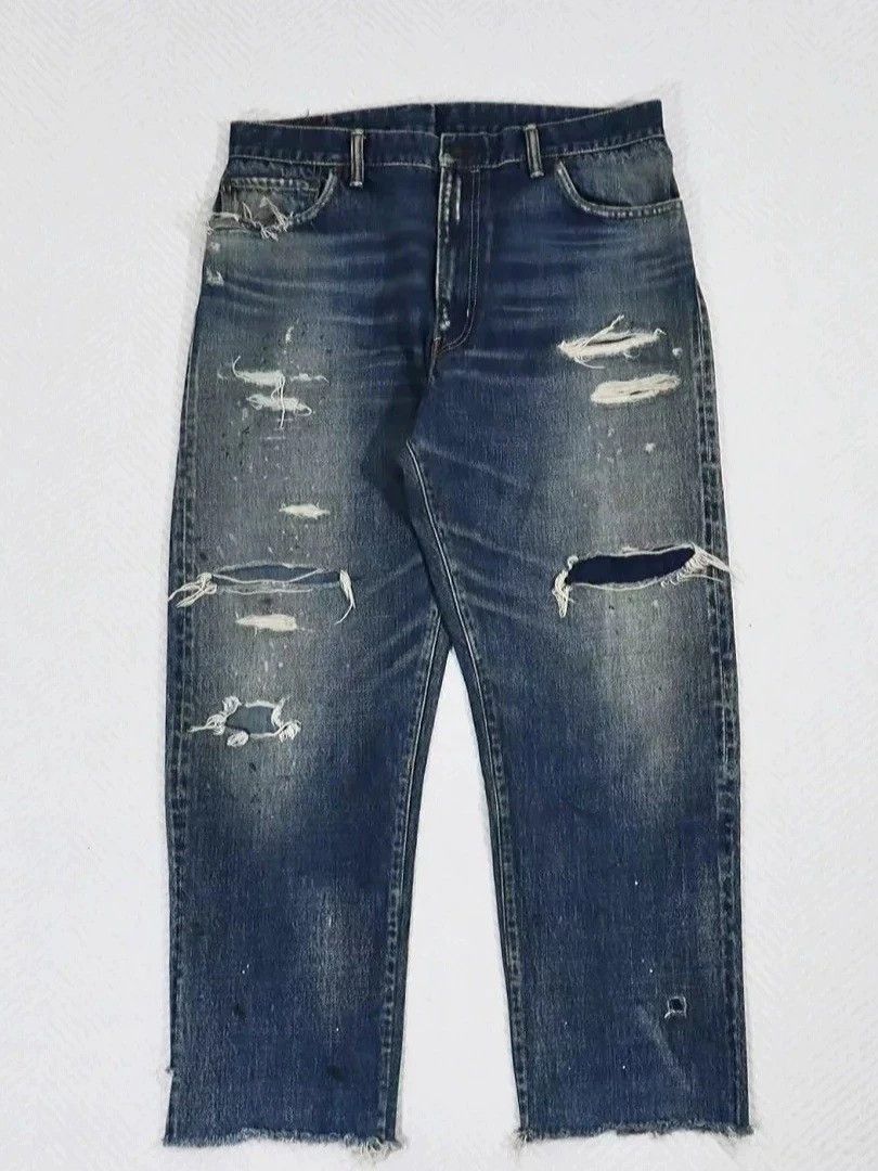 Visvim Visvim Make old holes in African antique denim trousers Size US 30 / EU 46 - 1 Thumbnail