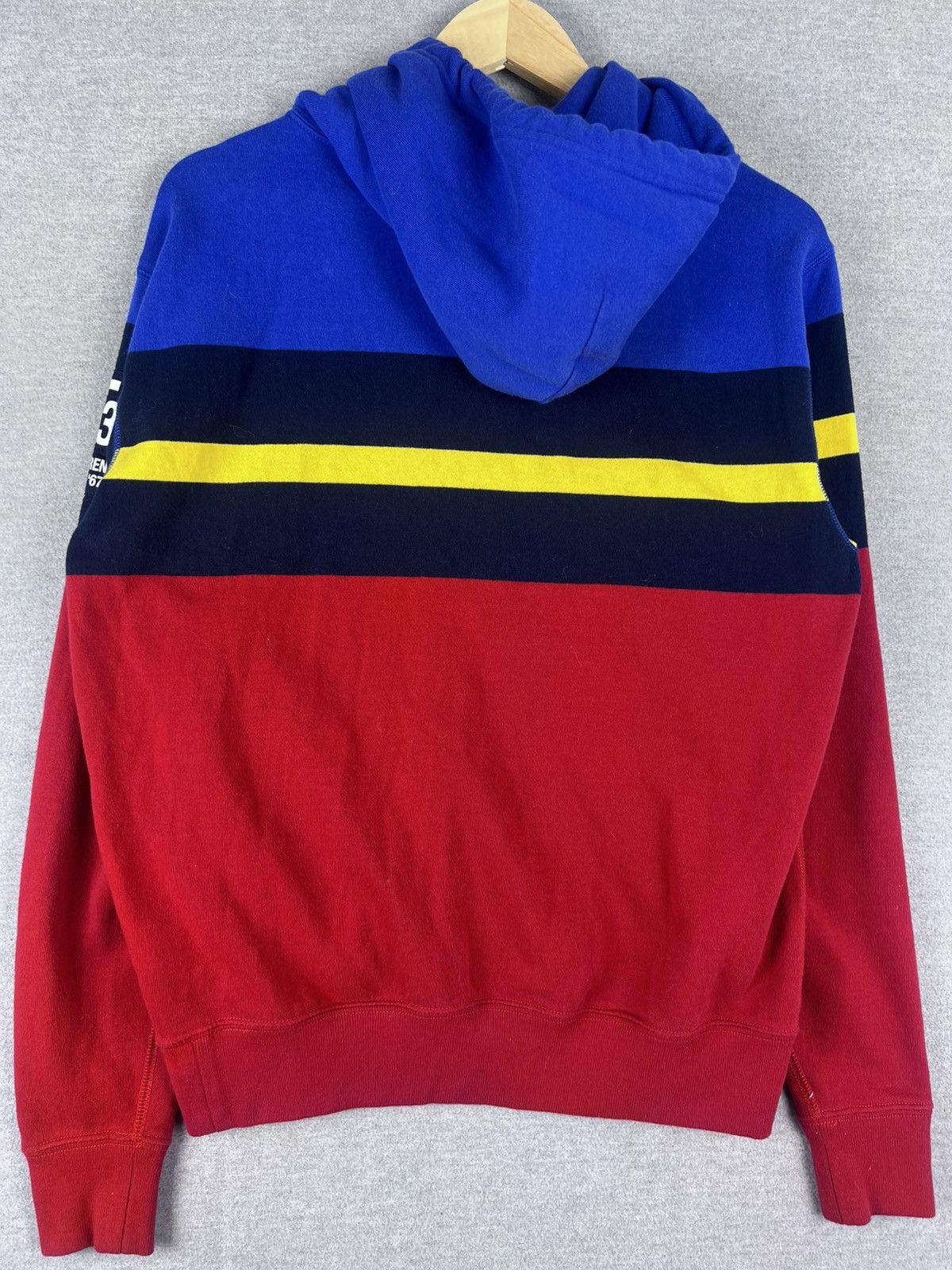 Polo Ralph Lauren Polo Ralph Lauren P-93 Spell Out Striped Hoodie Men’s XS Size US XS / EU 42 / 0 - 4 Thumbnail