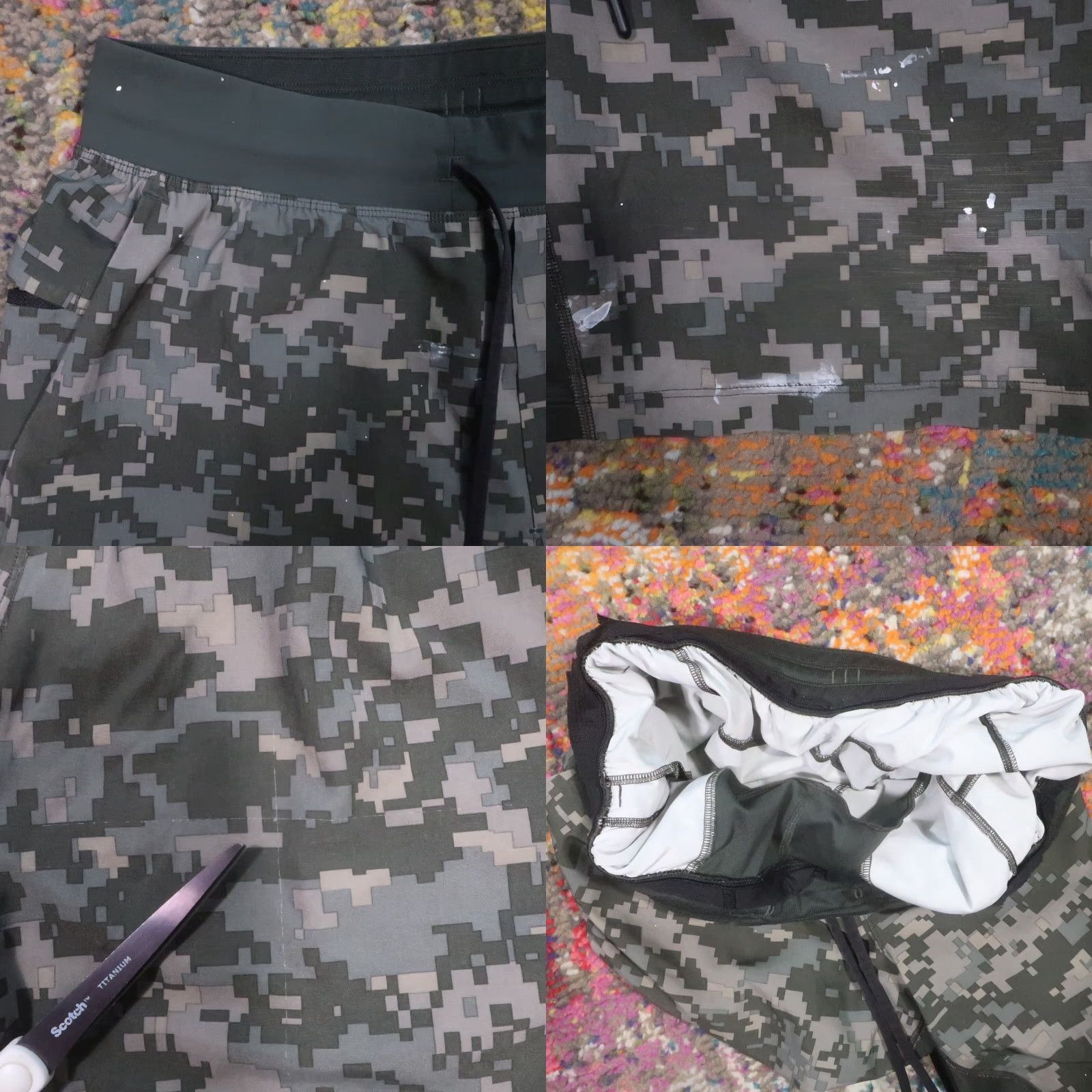 Lululemon Lululemon Shorts Mens S Green Digital Camo Performance Stretch Distressed Shirt? Size US 29 - 8 Thumbnail