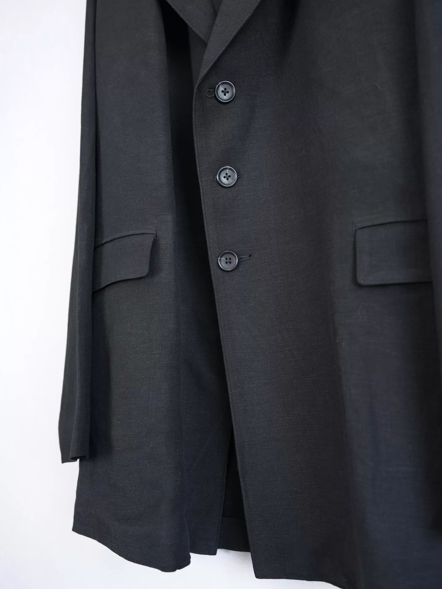 Yohji Yamamoto Yohji Yamamoto 24SS Dropped Shoulder Linen Blend Jacket Size US M / EU 48-50 / 2 - 5 Thumbnail