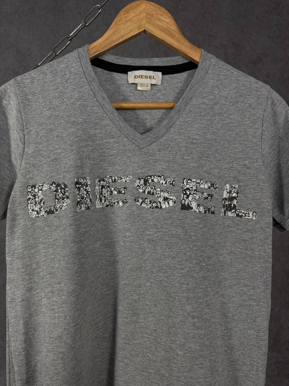Diesel Diesel designer big logo v neck tee Size US XS / EU 42 / 0 - 4 Thumbnail