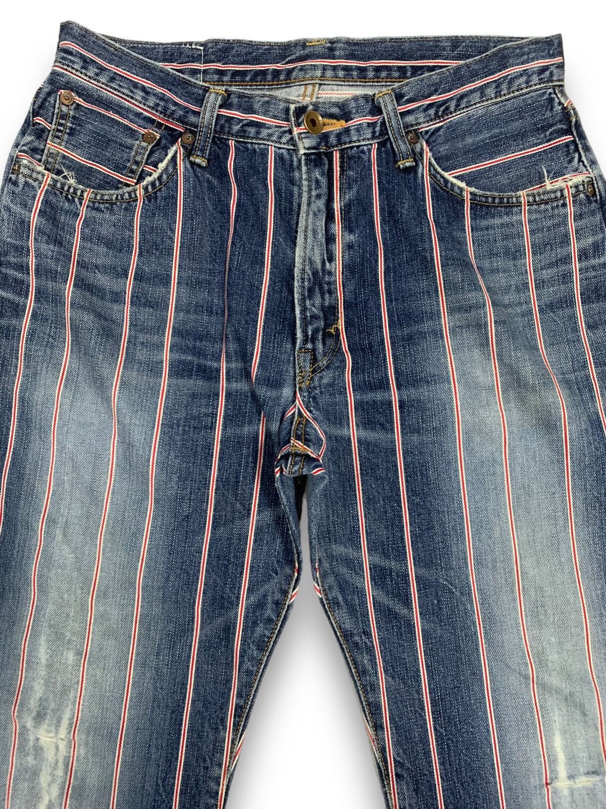 Edwin Vintage Edwin 13Oz Grand Blue Full Selvedge Loose Fit Jeans Size US 31 - 4 Thumbnail