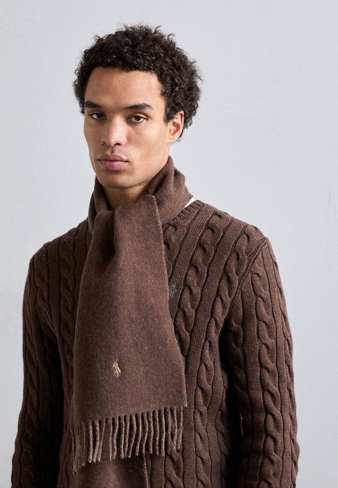 Polo Ralph Lauren Vintage Polo Ralph Lauren Nutmeg/Brown Lambswool Scarf Size ONE SIZE - 5 Thumbnail