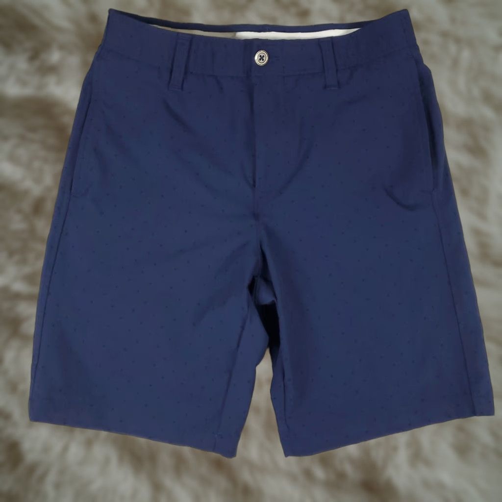 Under Armour Under Armour Shorts Mens 30 Blue Chino Flat Front Casual Golf Sport Solid Pattern Regular Waist 30 Inseam N/A Size US 30 / EU 46 - 1 Thumbnail